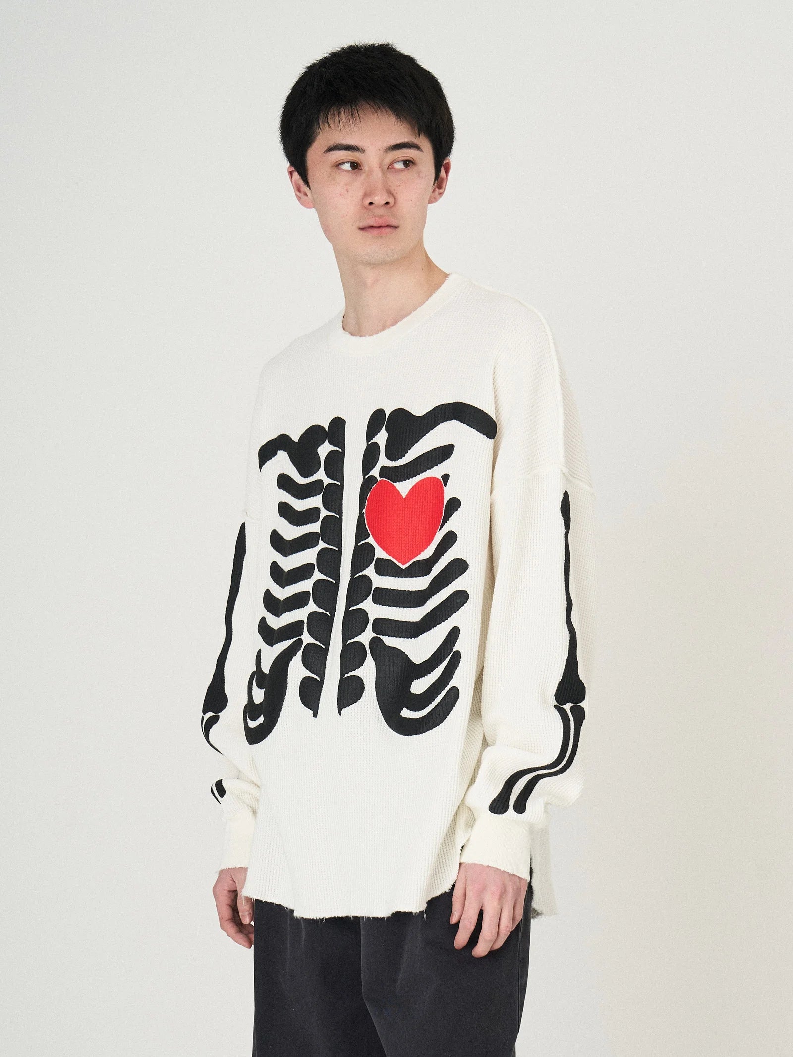 BONE WAFFLE DAMAGE CUTSEWN｜WHITE-thumbmail-5