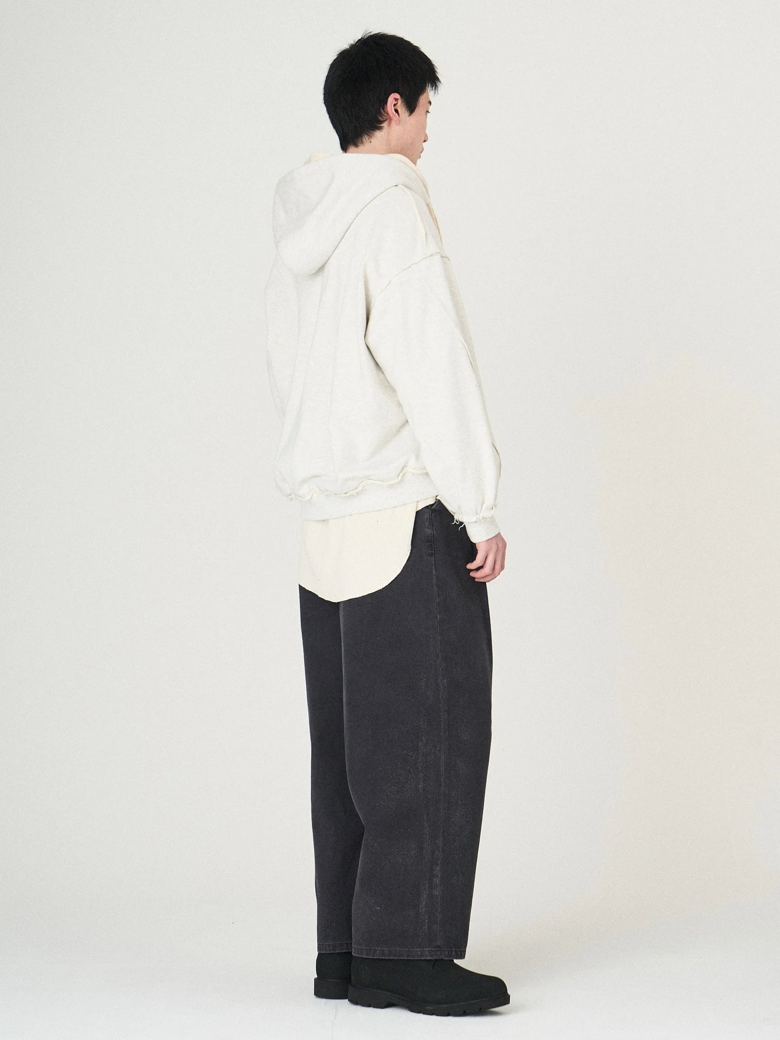 LAYERED SWEAT PARKA｜WHITE-thumbmail-3