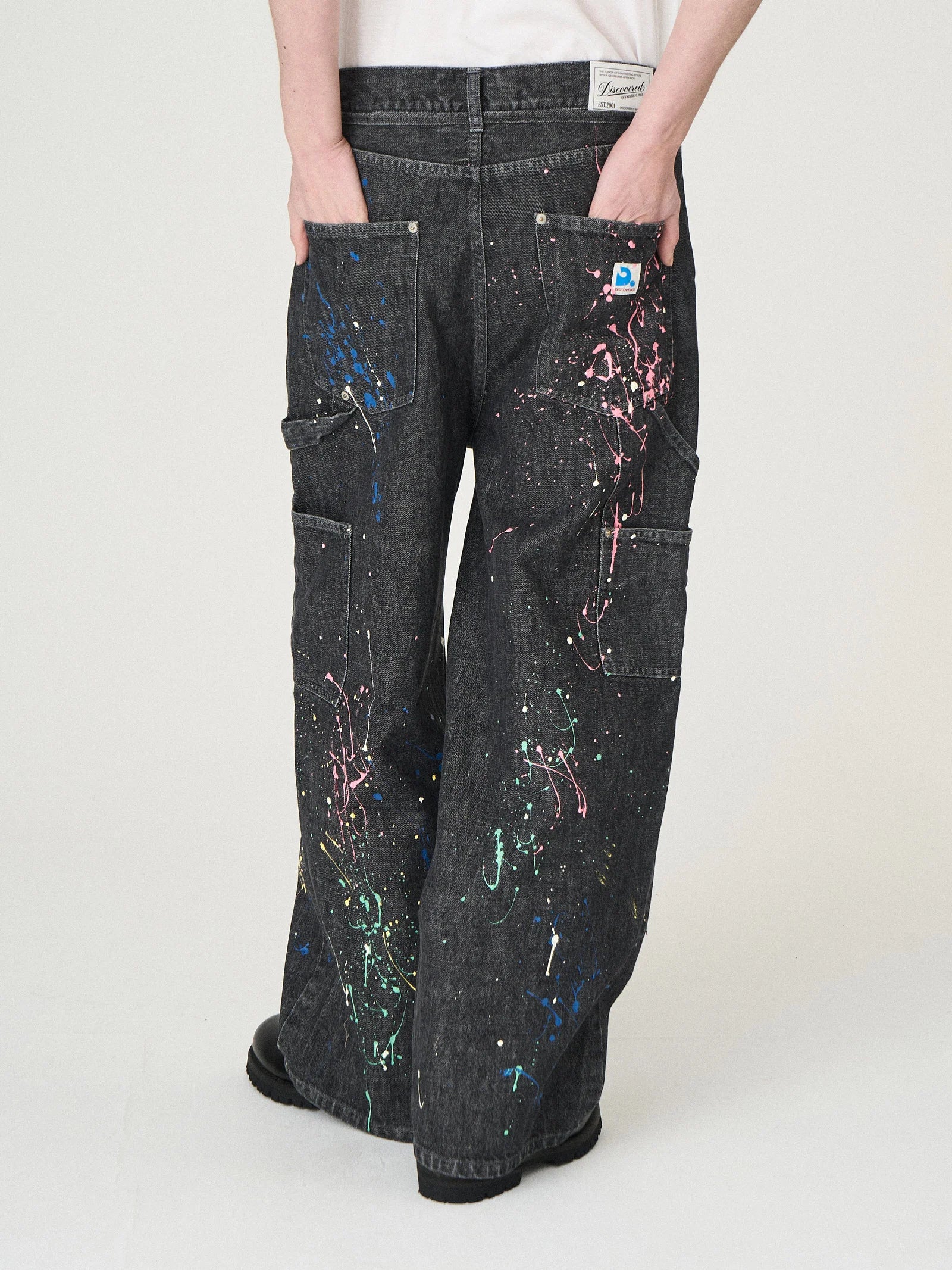 DENIM PAINT PANTS｜BLACK-thumbmail-6