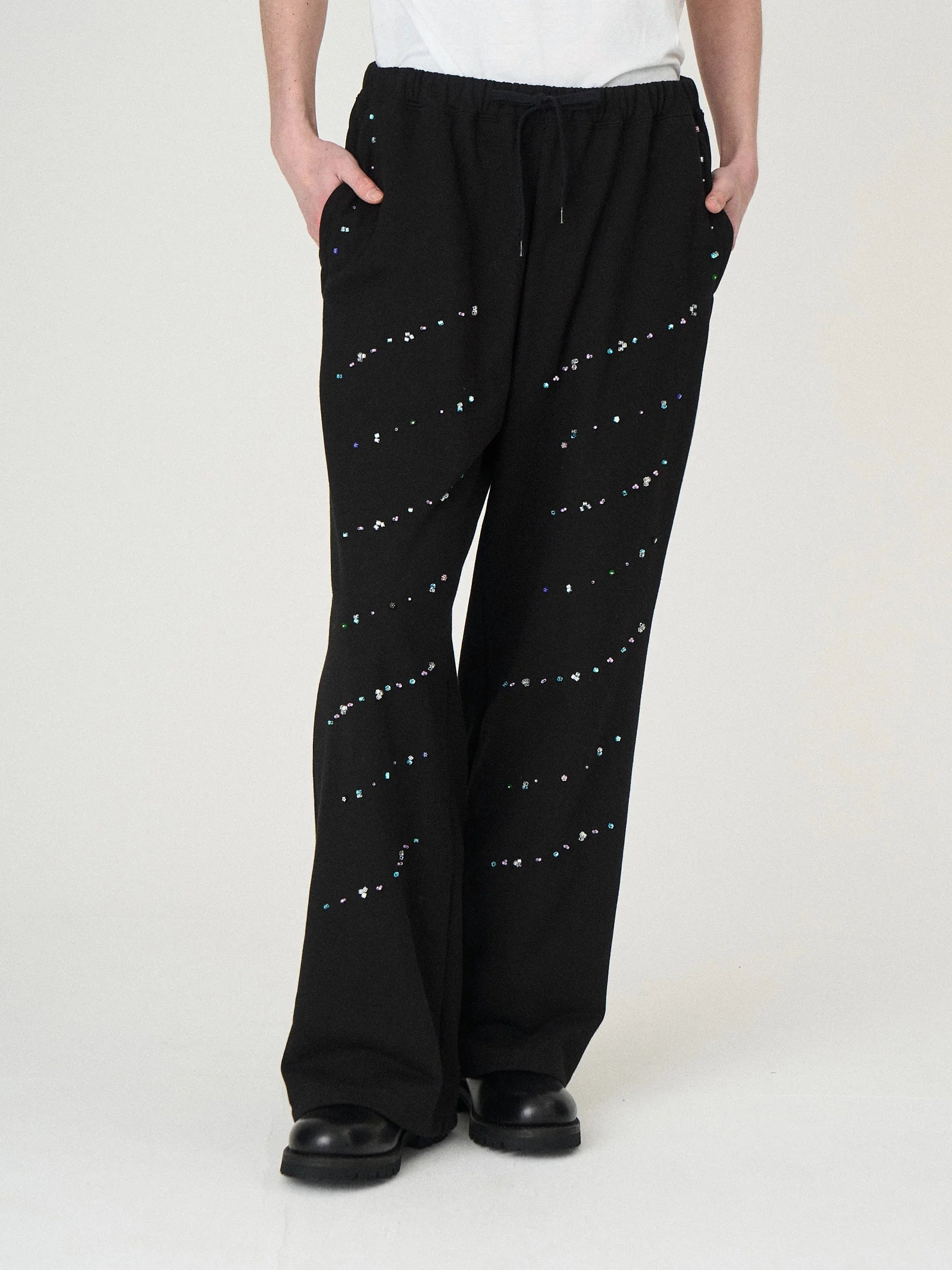 BEADS SWEAT PANTS｜BLACK-thumbmail-5