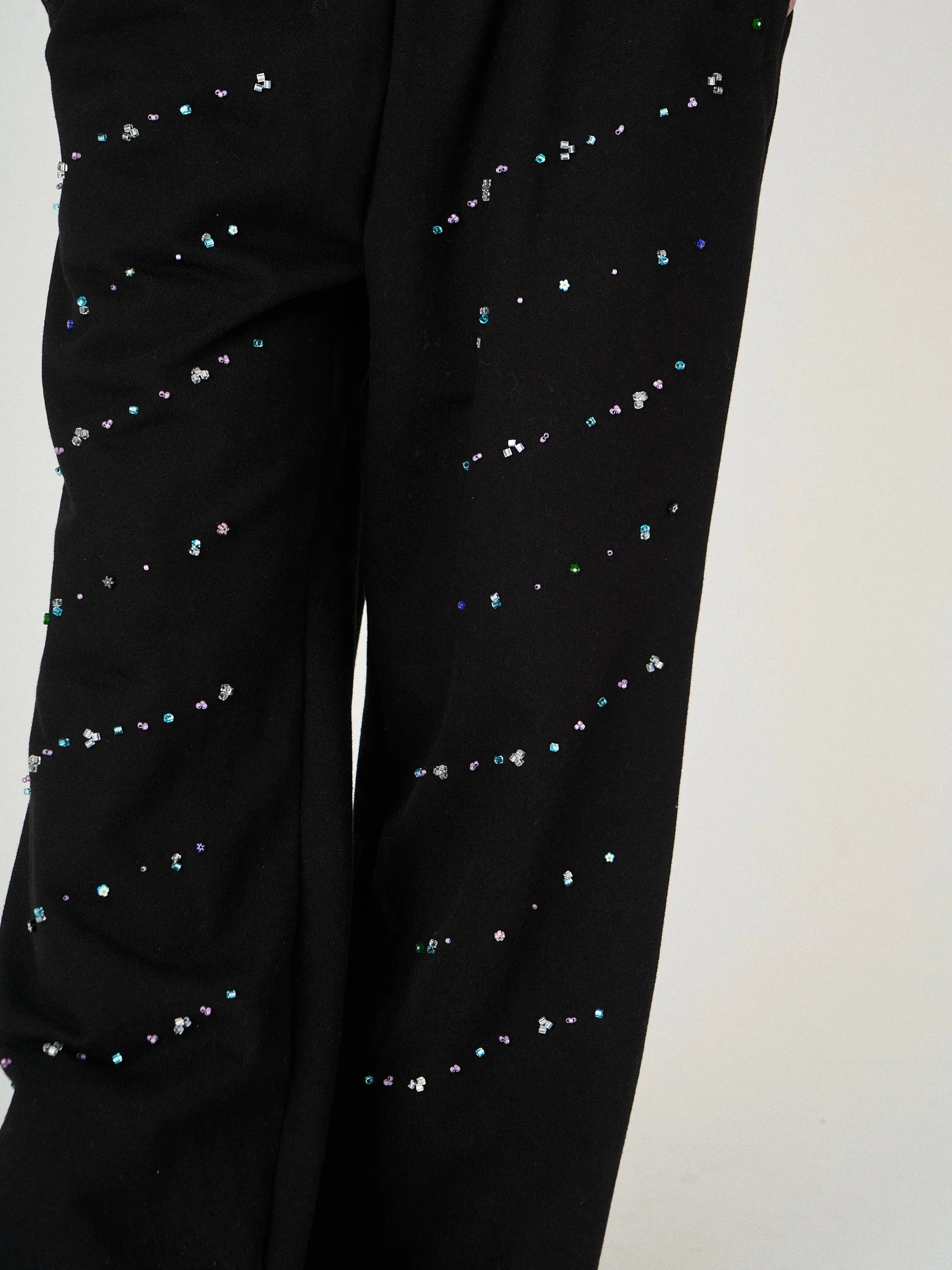 BEADS SWEAT PANTS｜BLACK-thumbmail-9