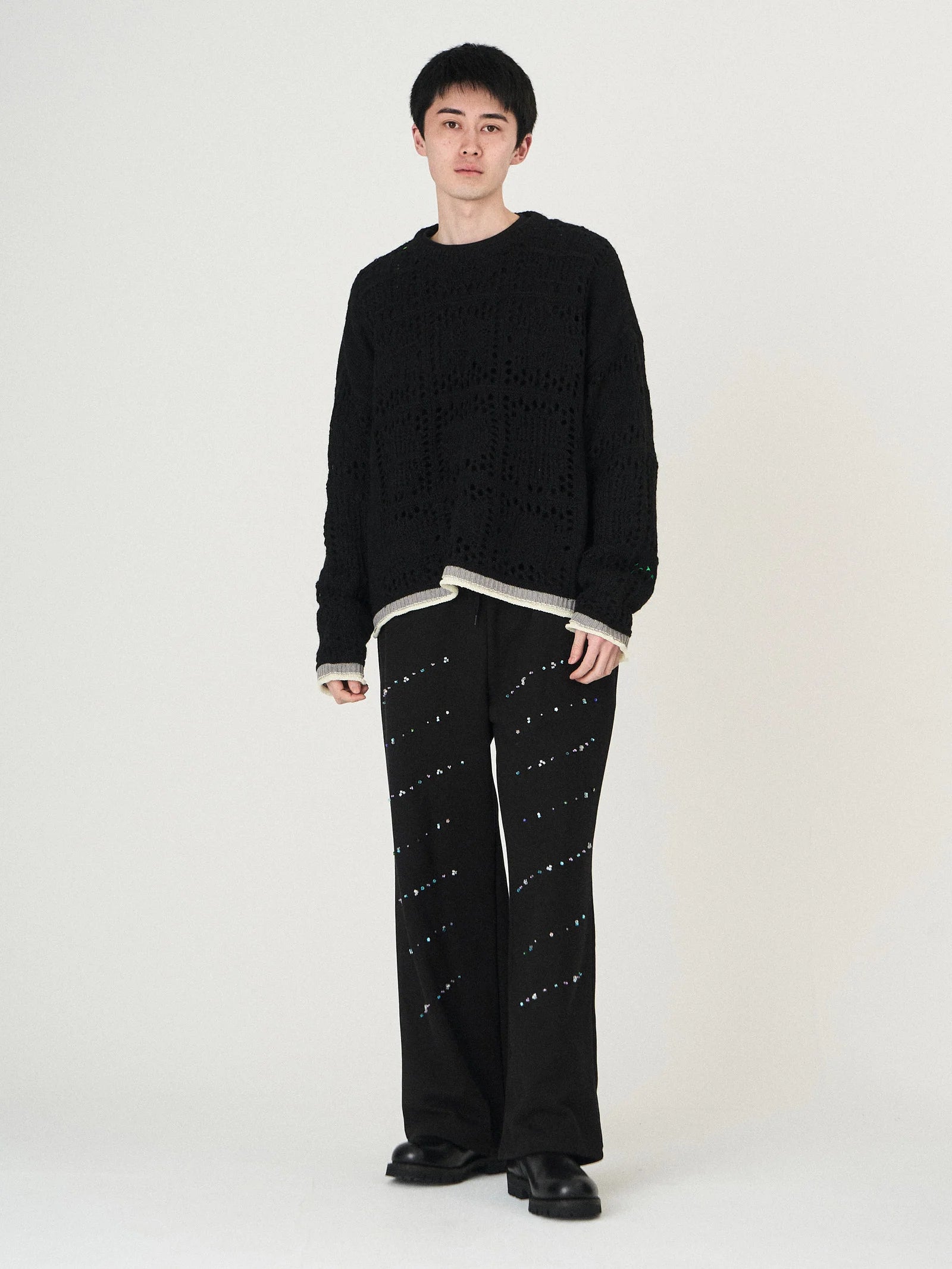 MOHAIR LACE KNIT｜BLACK-thumbmail-2