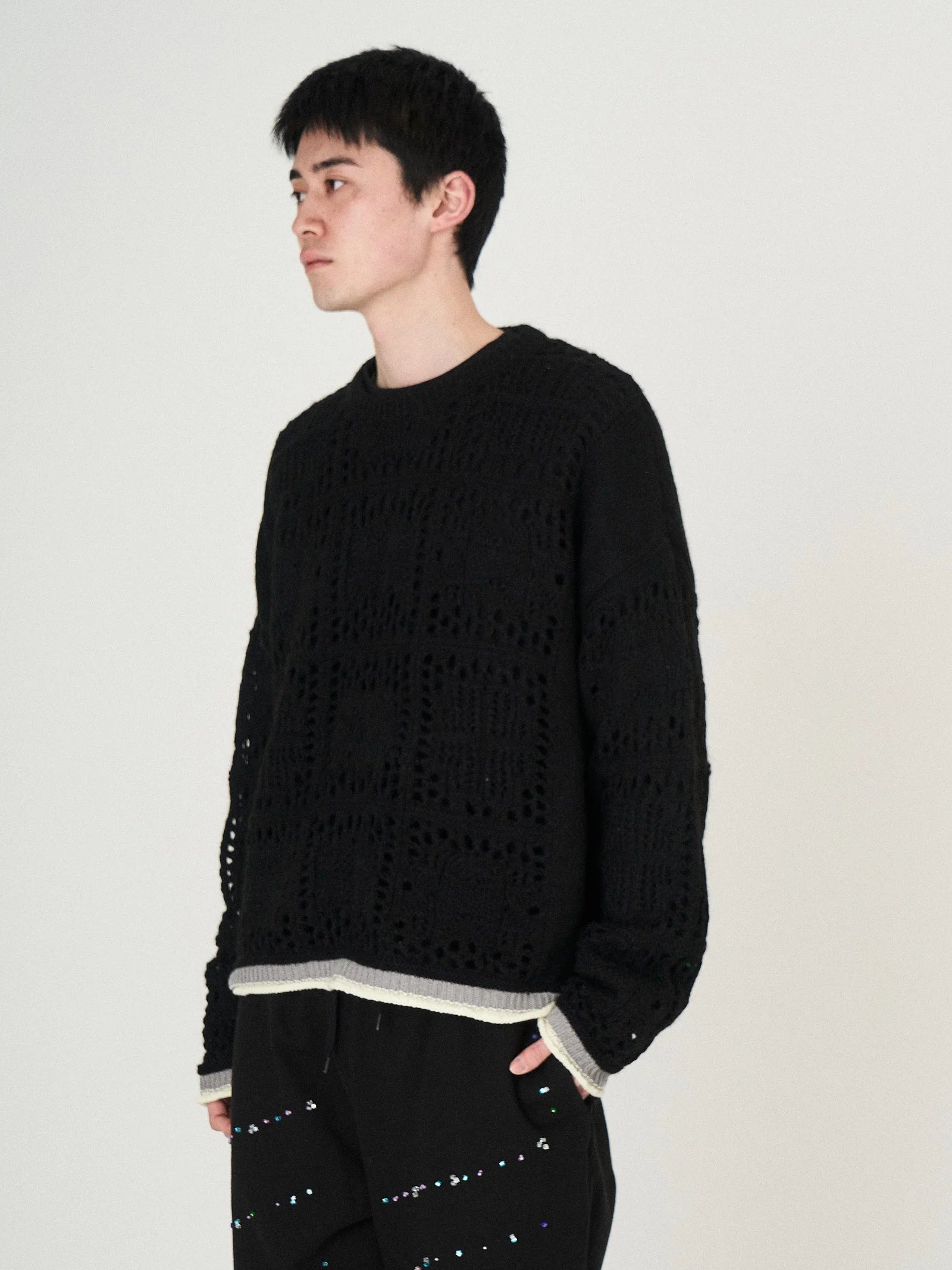 MOHAIR LACE KNIT｜BLACK-thumbmail-4