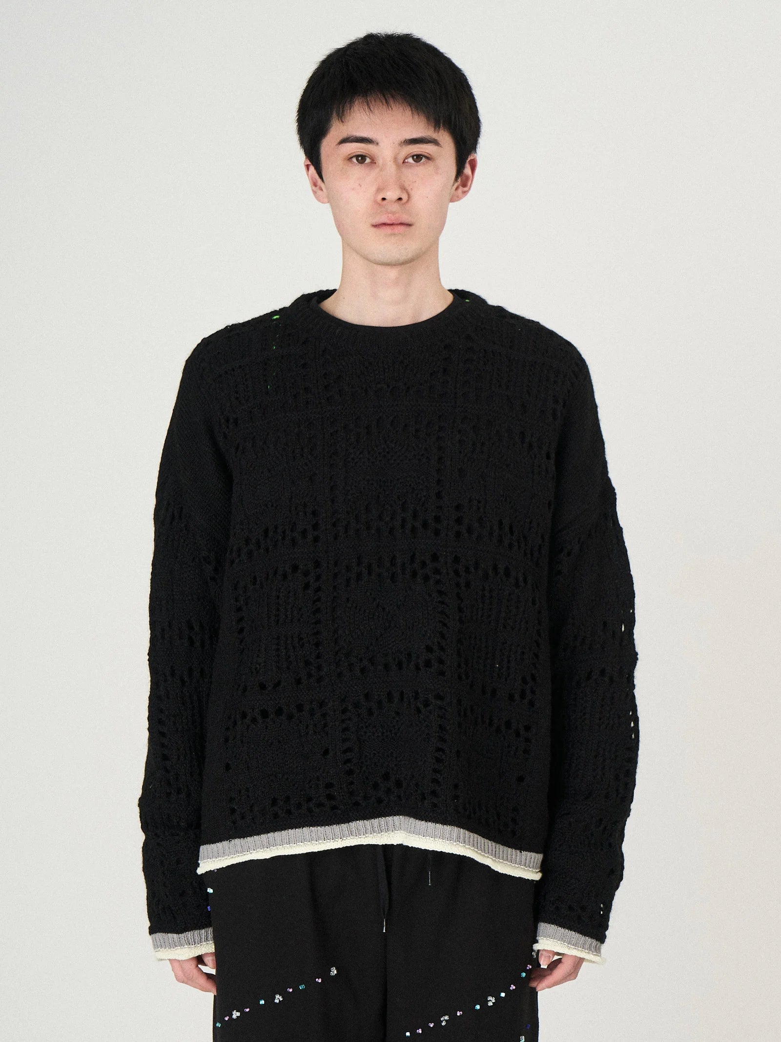 MOHAIR LACE KNIT｜BLACK