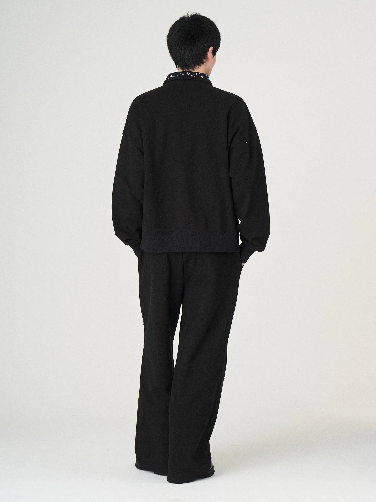 BEADS SWEAT PANTS｜BLACK-thumbmail-4