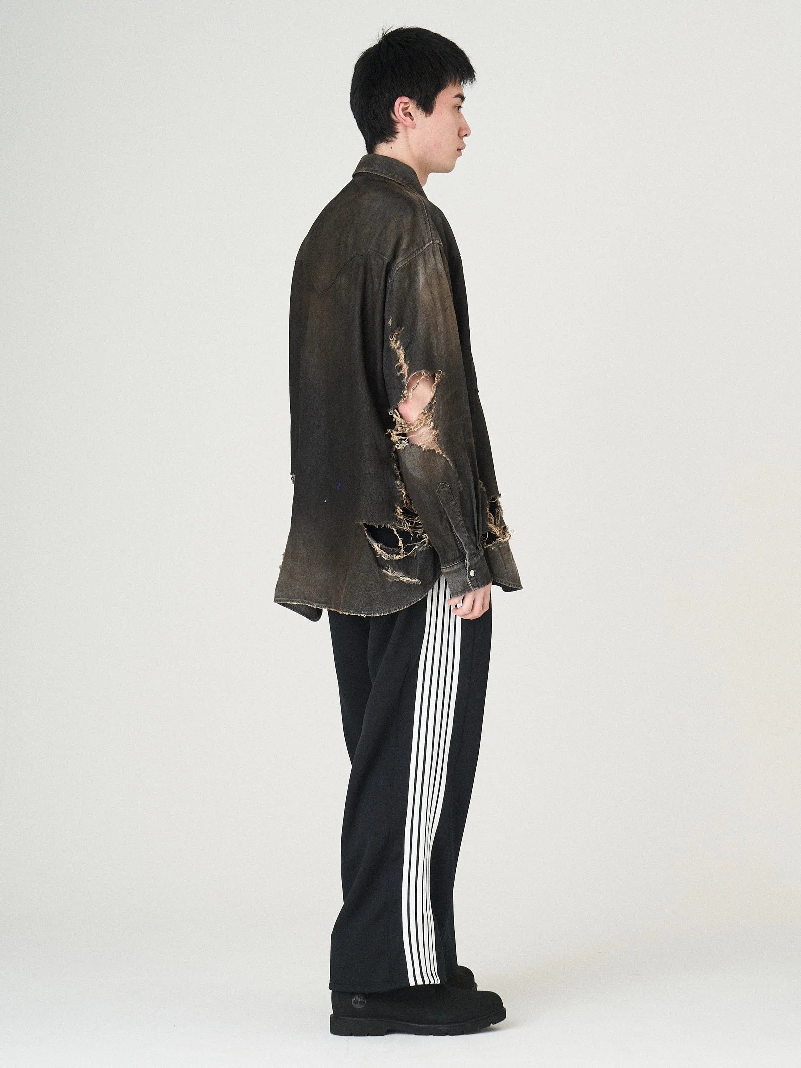 CRASH DENIM SHIRTS｜BLACK-thumbmail-3