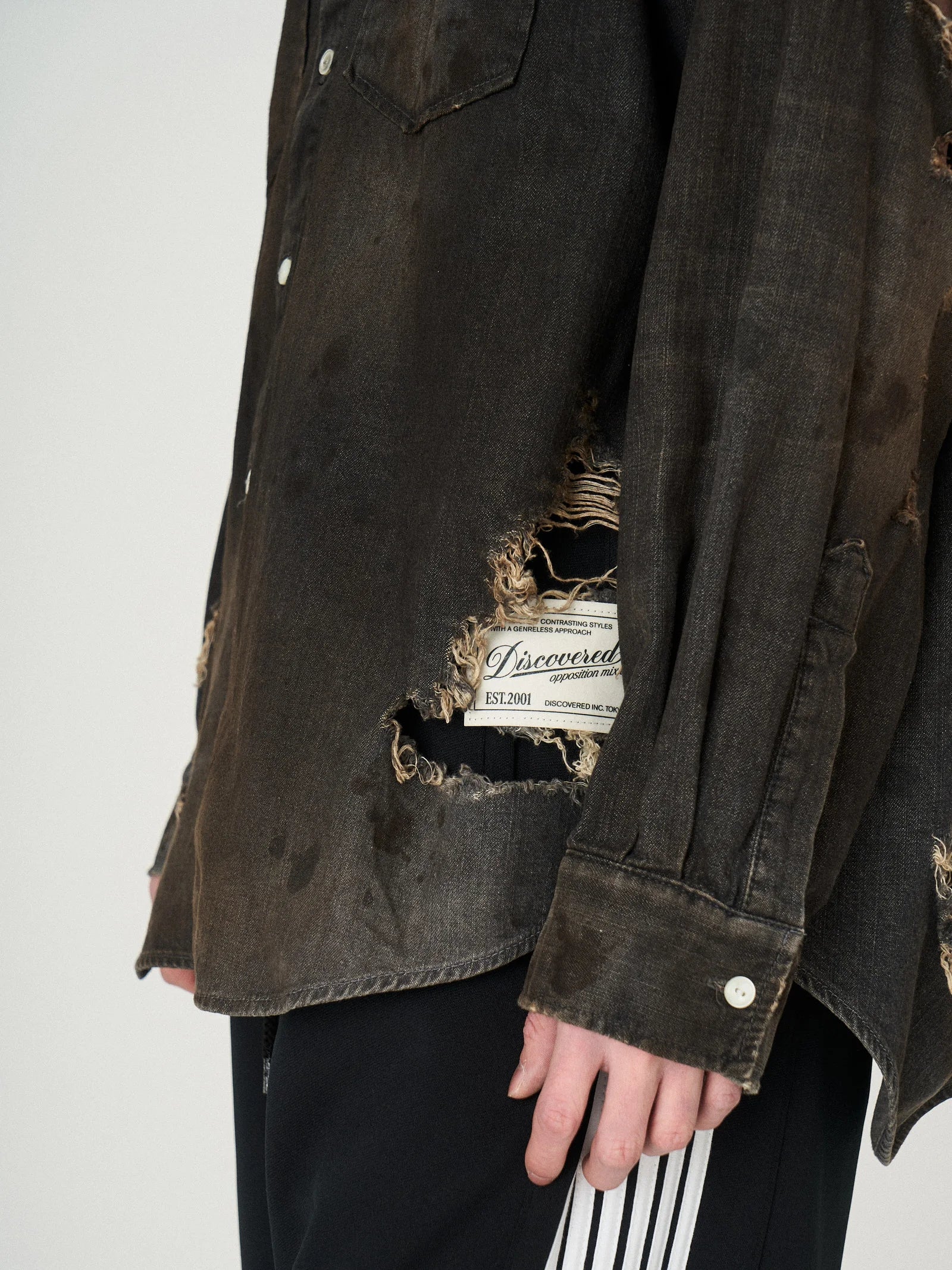CRASH DENIM SHIRTS｜BLACK-thumbmail-7