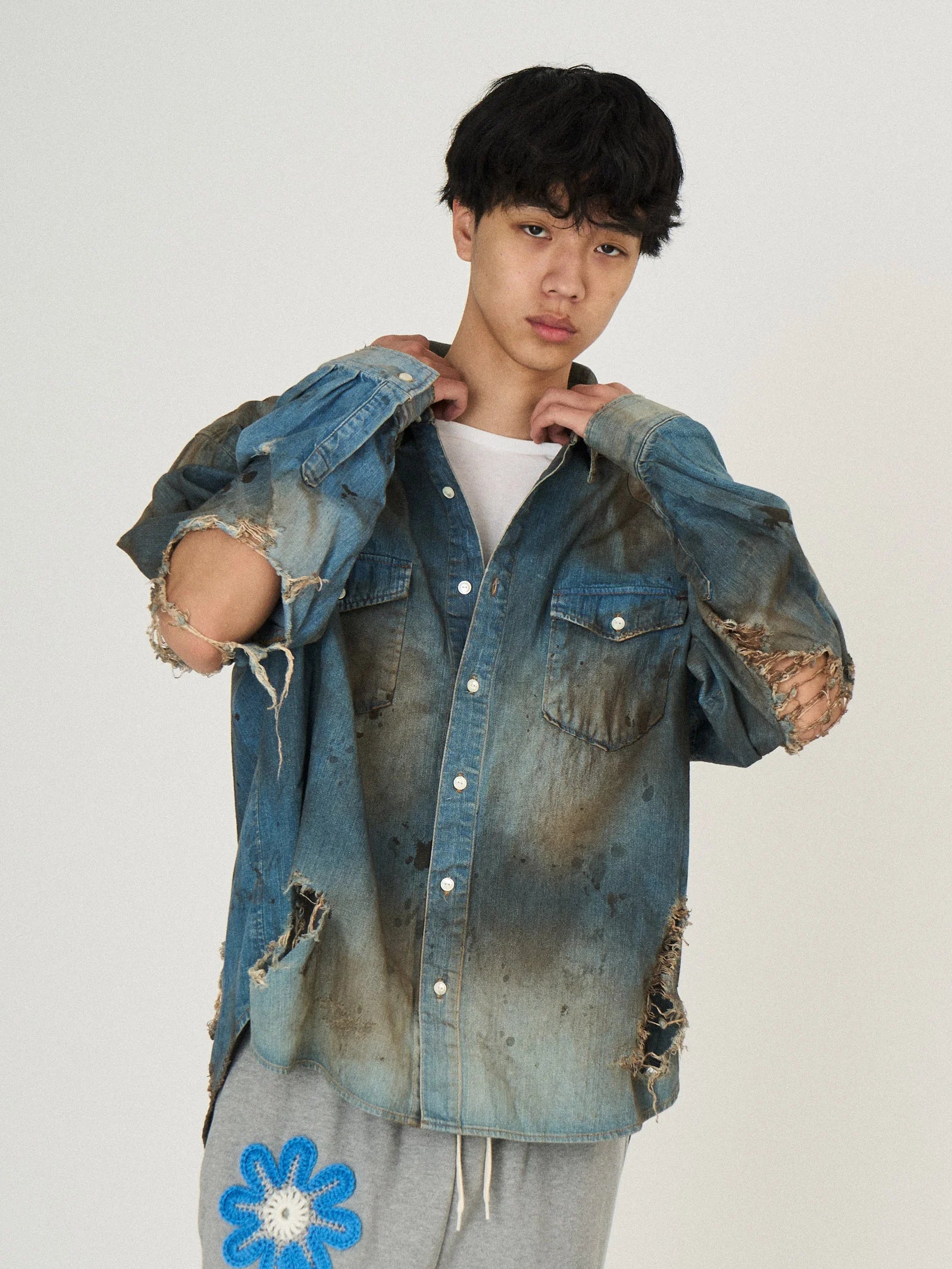 CRASH DENIM SHIRTS｜INDIGO-thumbmail-7