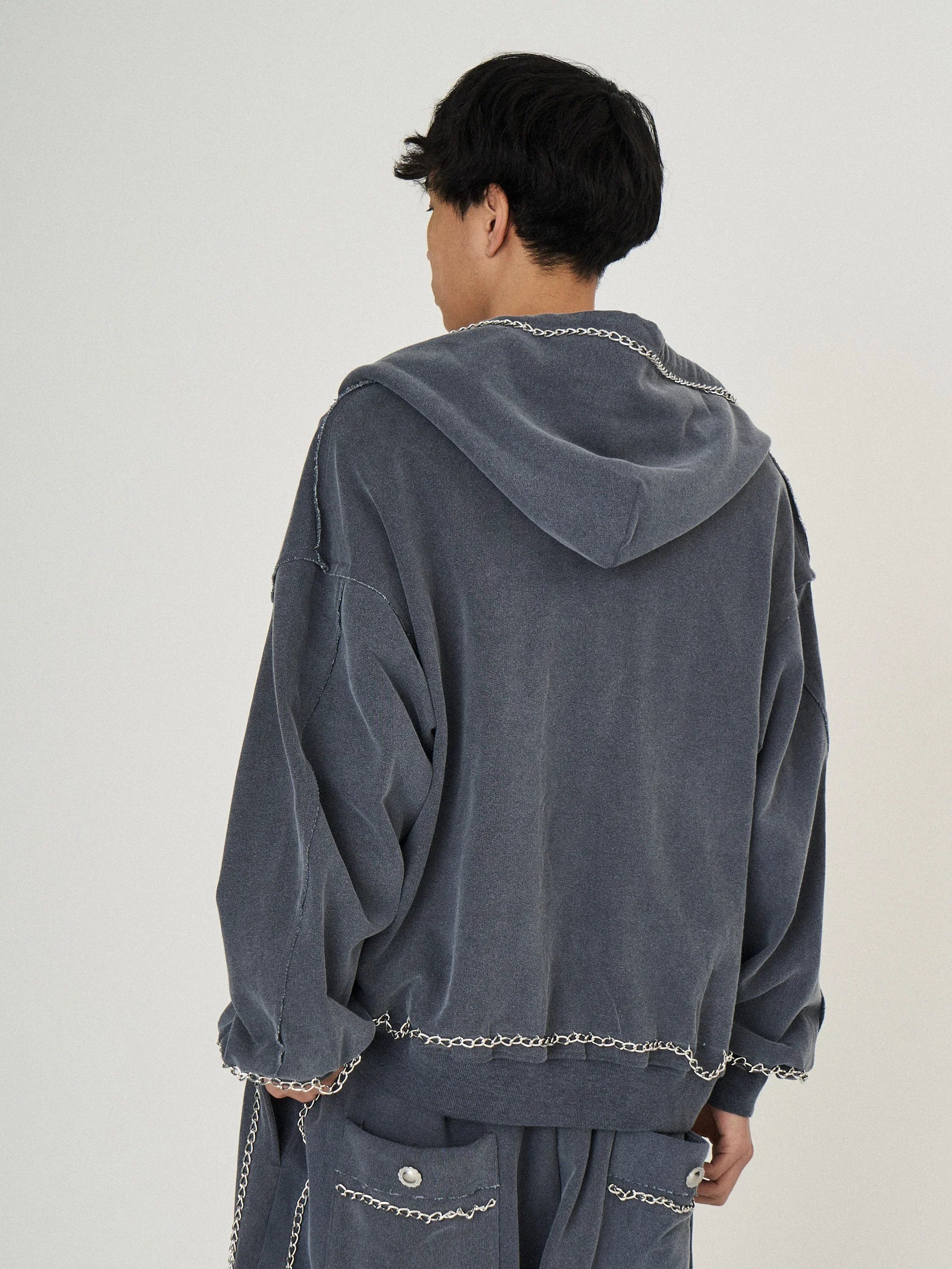 CHAIN SWEAT PARKA｜BLACK-thumbmail-6