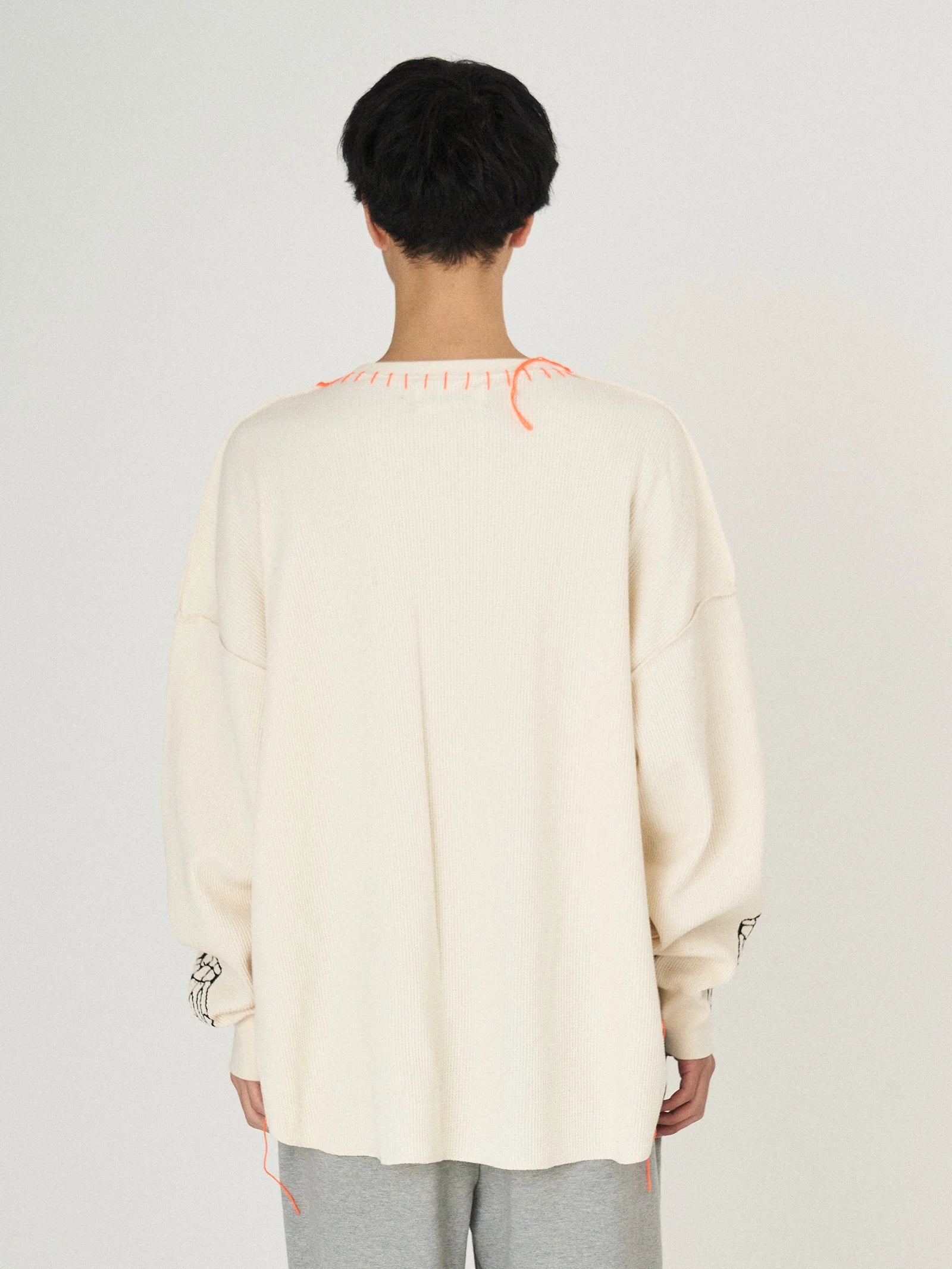 WAFFLE BONE PRINT CUTSEWN｜WHITE-thumbmail-7