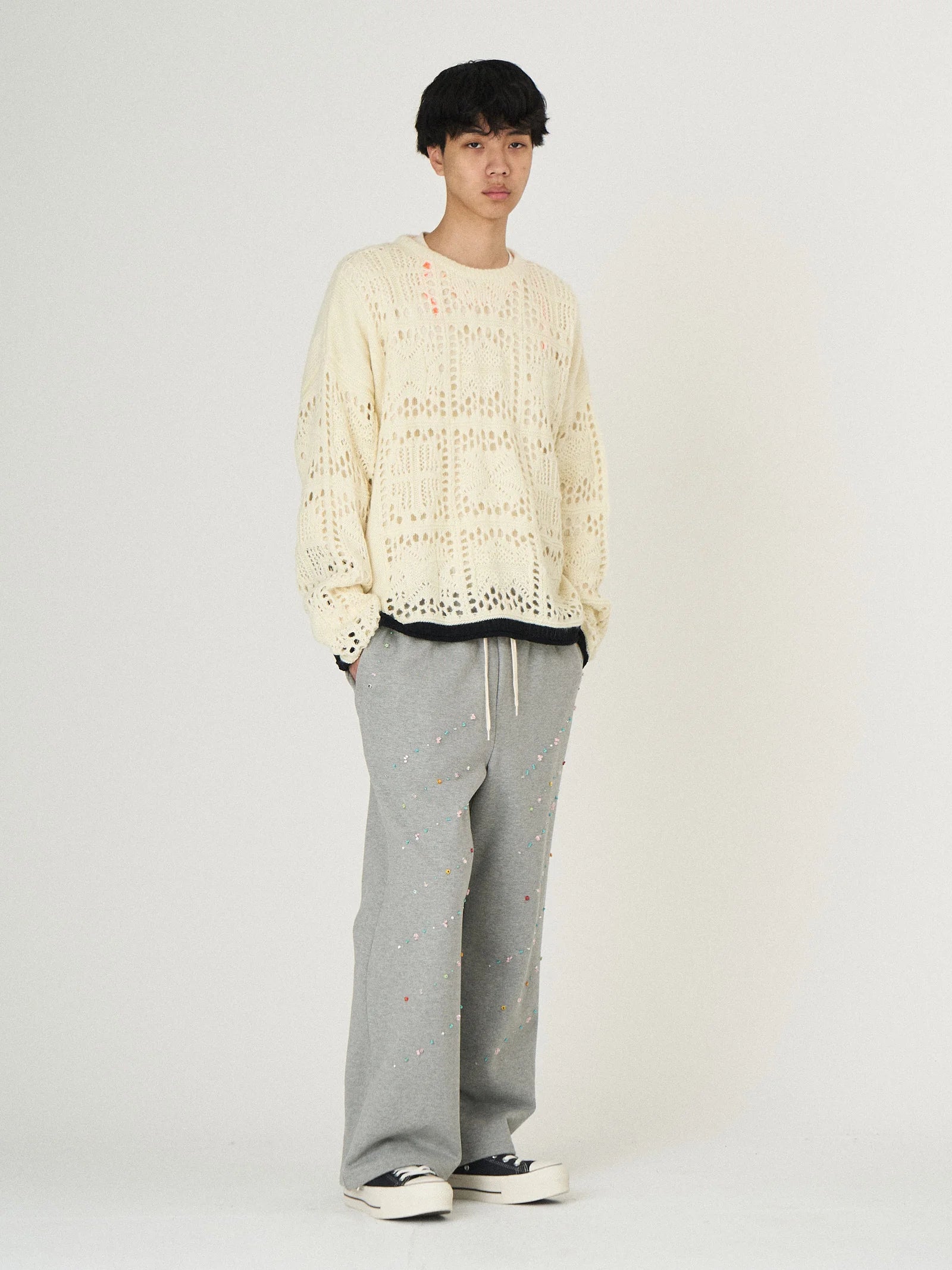 MOHAIR LACE KNIT｜WHITE-thumbmail-2