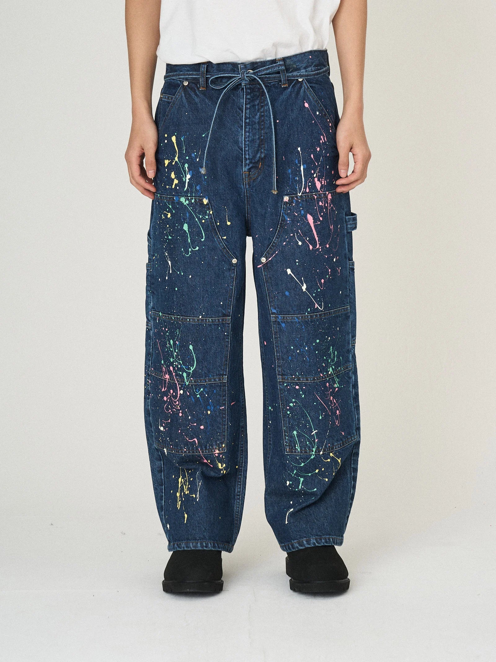 DENIM PAINT PANTS｜INDIGO