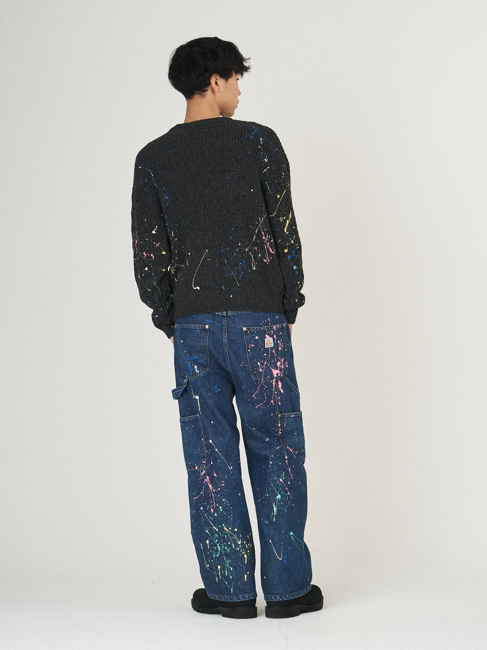 CABLE PAINT KNIT｜BLACK-thumbmail-3