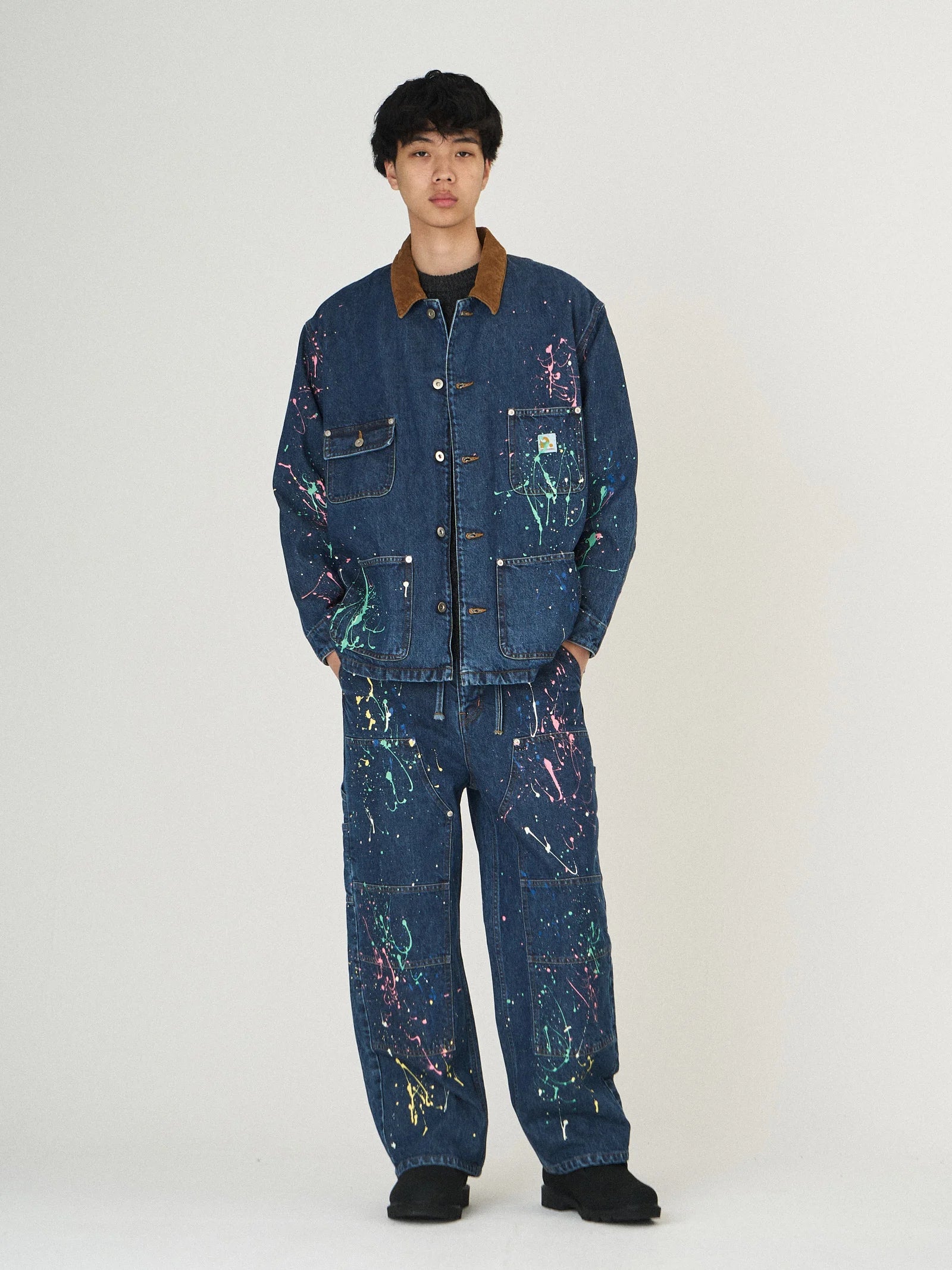DENIM PAINT BLOUSON｜INDIGO-thumbmail-2