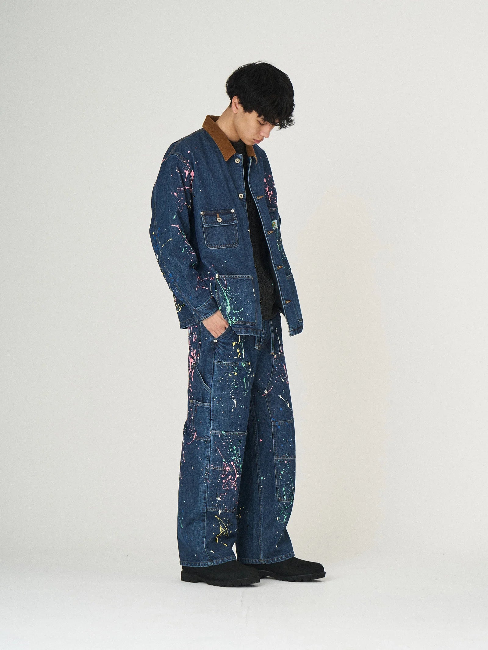 DENIM PAINT BLOUSON｜INDIGO-thumbmail-3