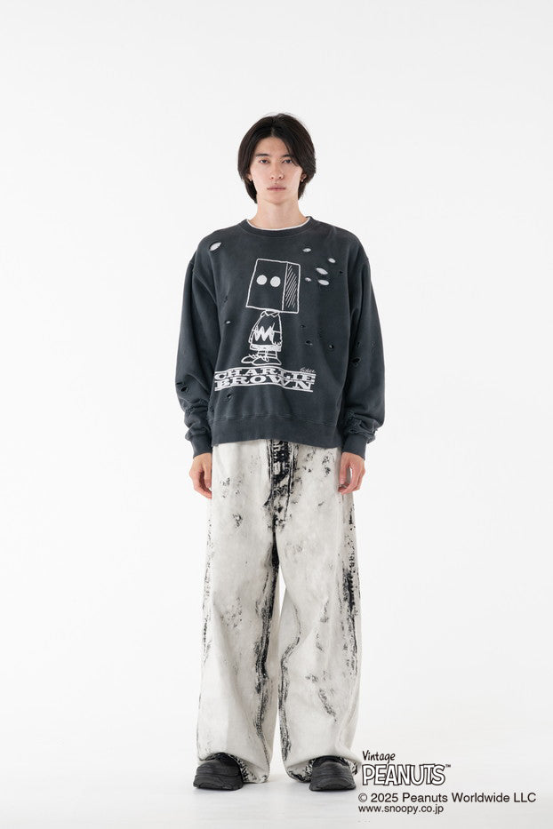 PEANUTS DAMAGE PIGMENT DYED SWEAT – DISCOVERED