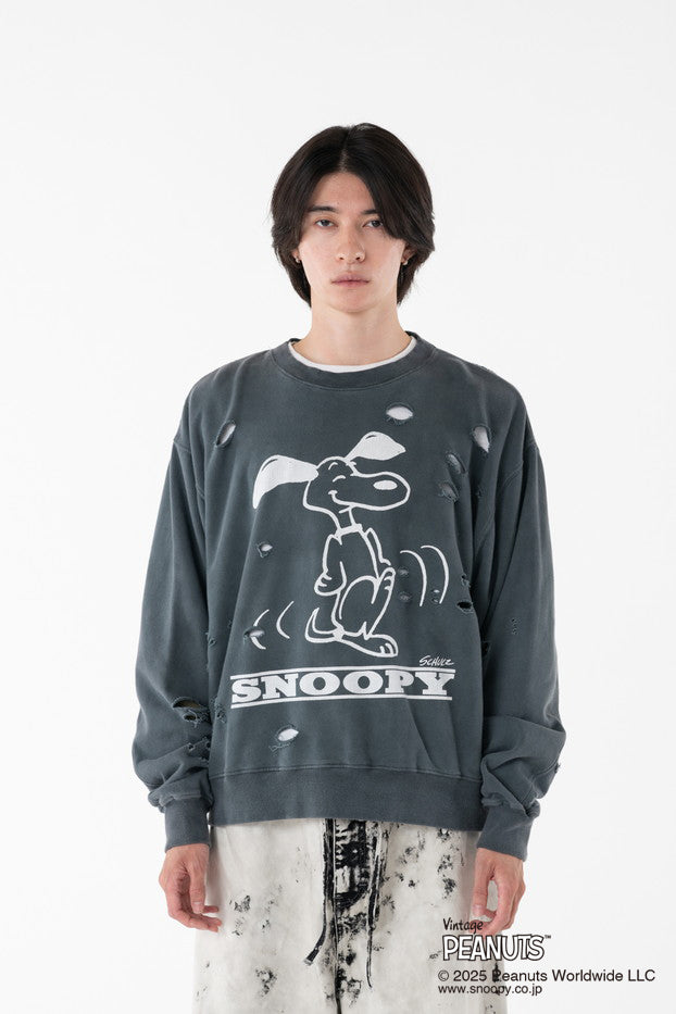 PEANUTS DAMAGE PIGMENT DYED SWEAT – DISCOVERED
