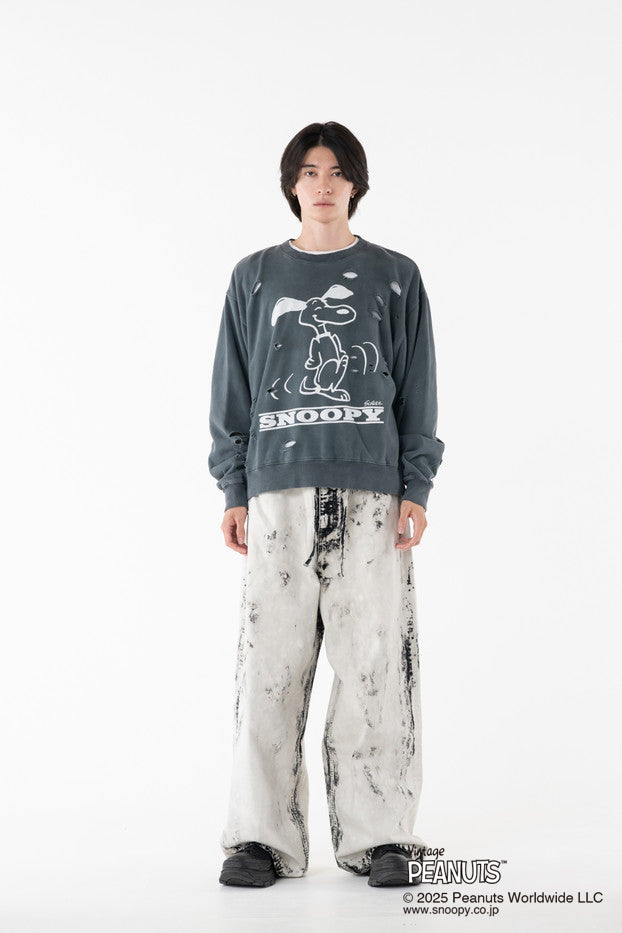 PEANUTS DAMAGE PIGMENT DYED SWEAT – DISCOVERED