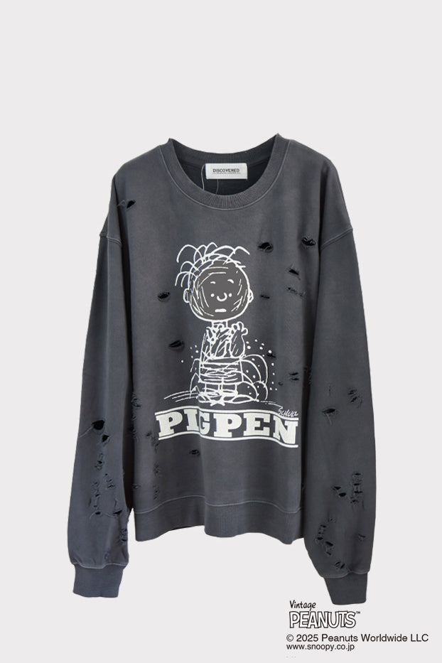 PEANUTS DAMAGE PIGMENT DYED SWEAT – DISCOVERED