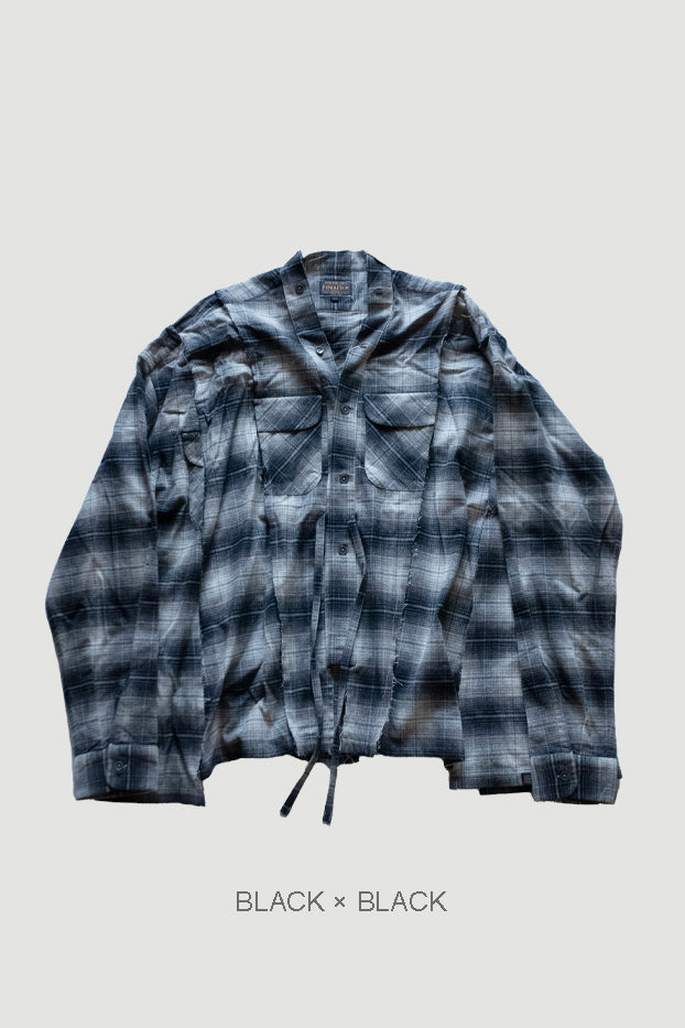 PENDLETON DOCKING WIDE SAMUE SHIRT｜BLACK×BLACK