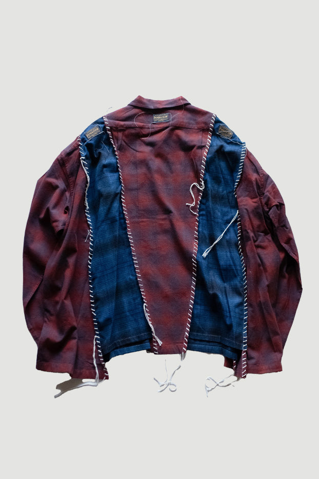 PENDLETON LOOPING WIDE SHIRT｜WINE×BLUE-thumbmail-2