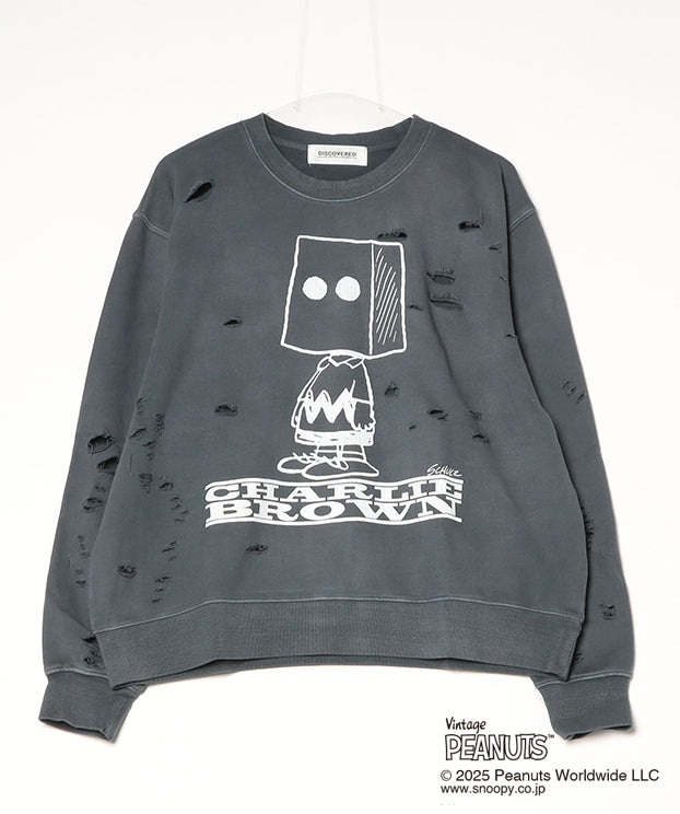 PEANUTS DAMAGE PIGMENT DYED SWEAT – DISCOVERED