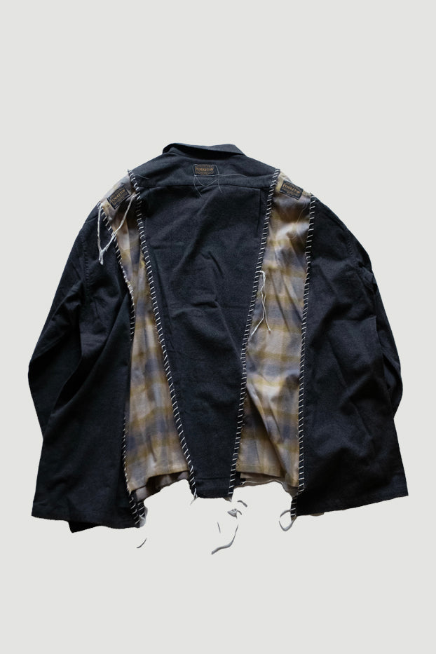 PENDLETON LOOPING WIDE SHIRT｜GRAY×MINT-thumbmail-2
