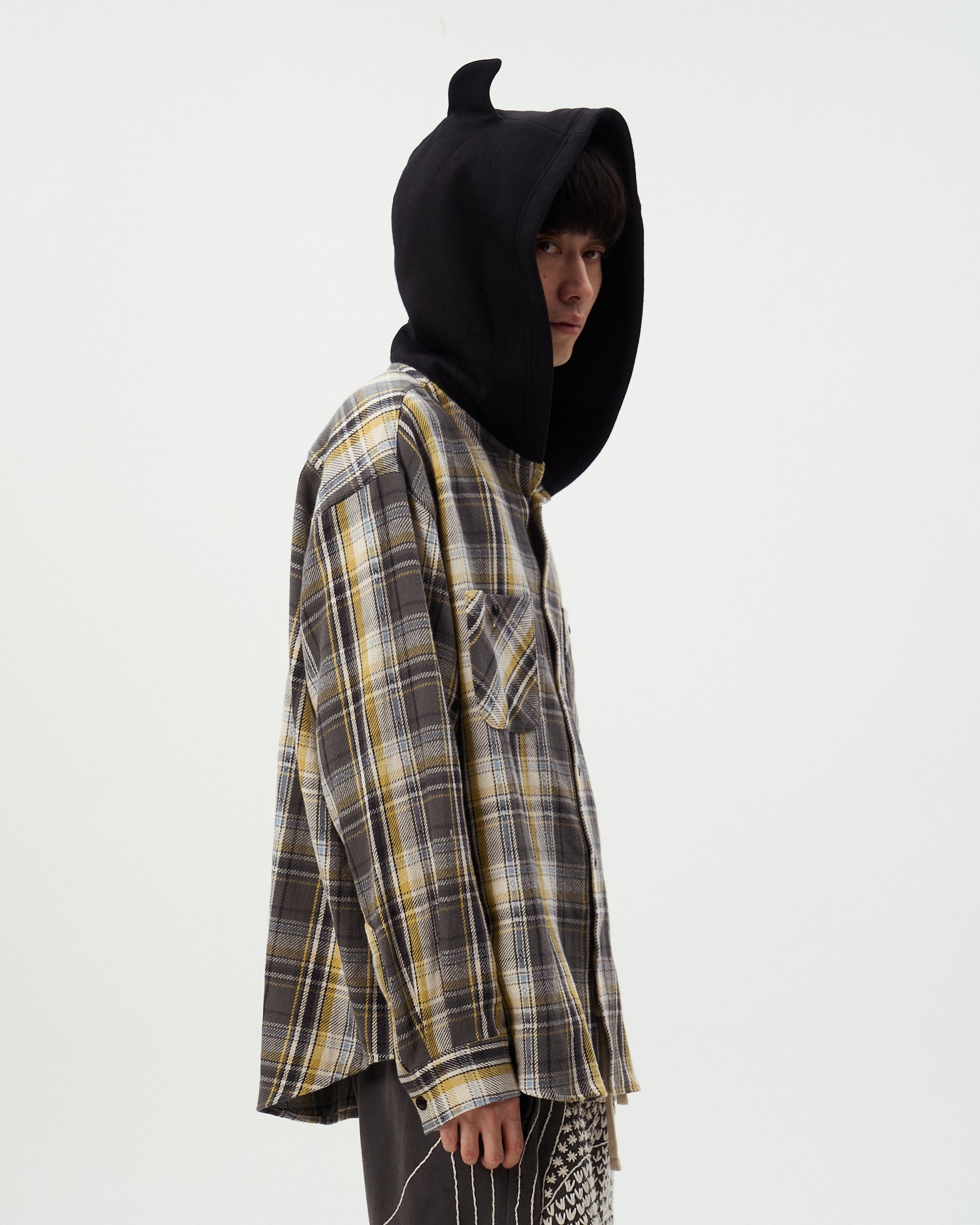DEVIL'S HOODIE CHECK SHIRTS-thumbmail-4