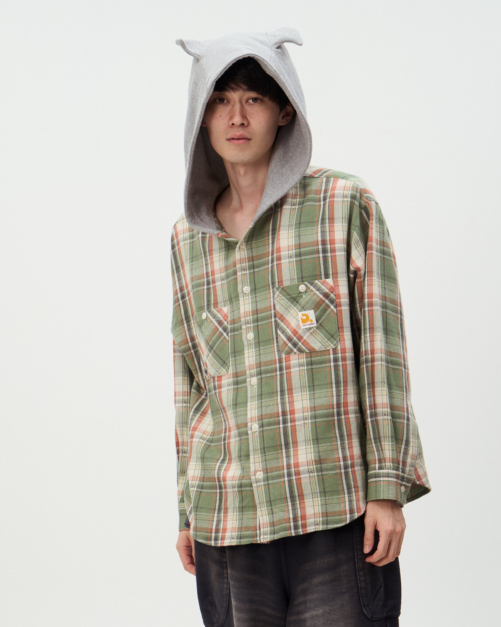 DEVIL'S HOODIE CHECK SHIRTS-thumbmail-2