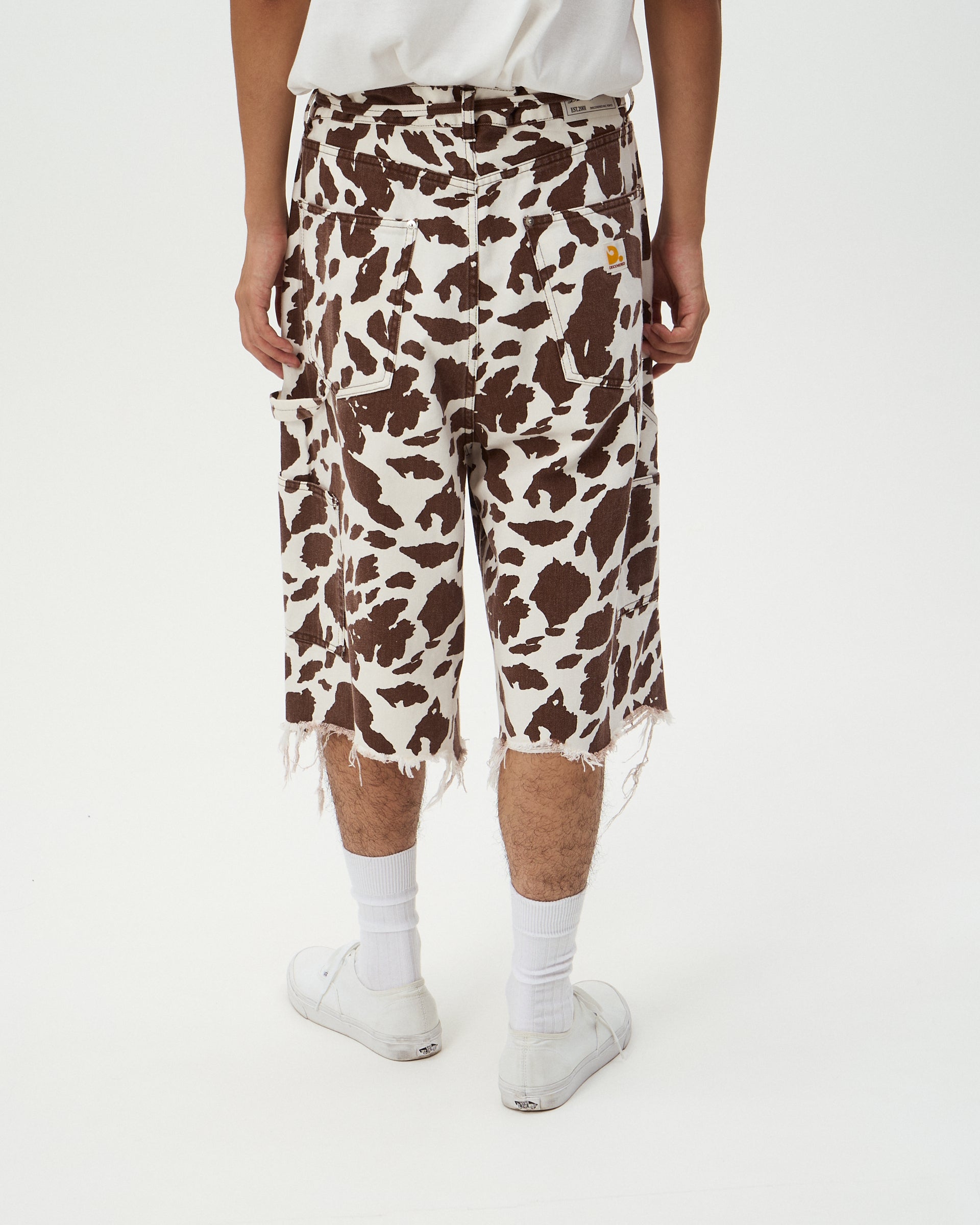COW PRINT DOUBLE KNEE SHORTS-thumbmail-3