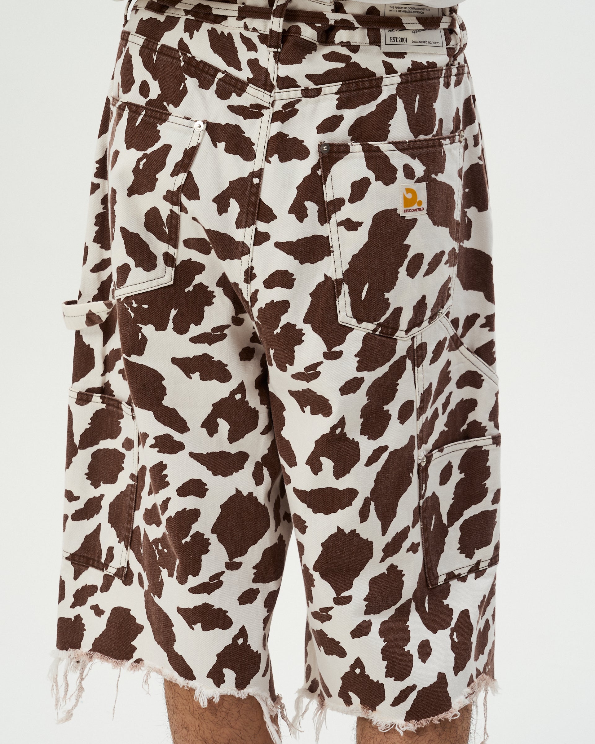 COW PRINT DOUBLE KNEE SHORTS-thumbmail-5