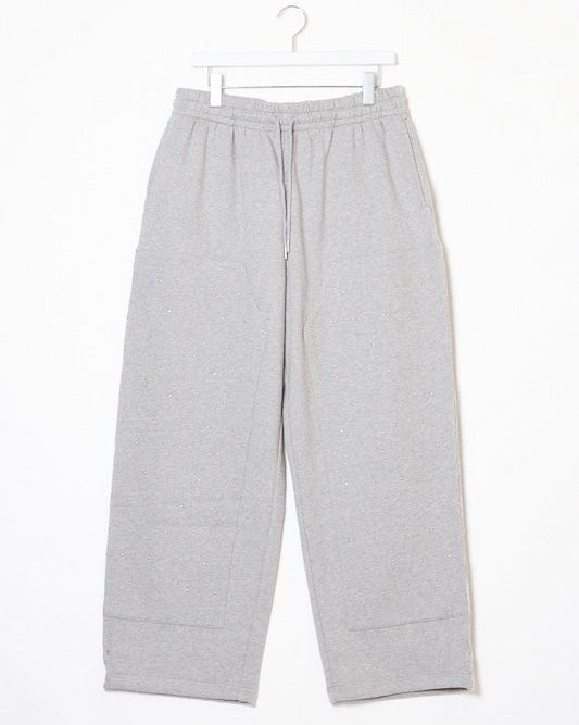 DOUBLE KNEE STUD'S SWEAT PANTS｜BLACK