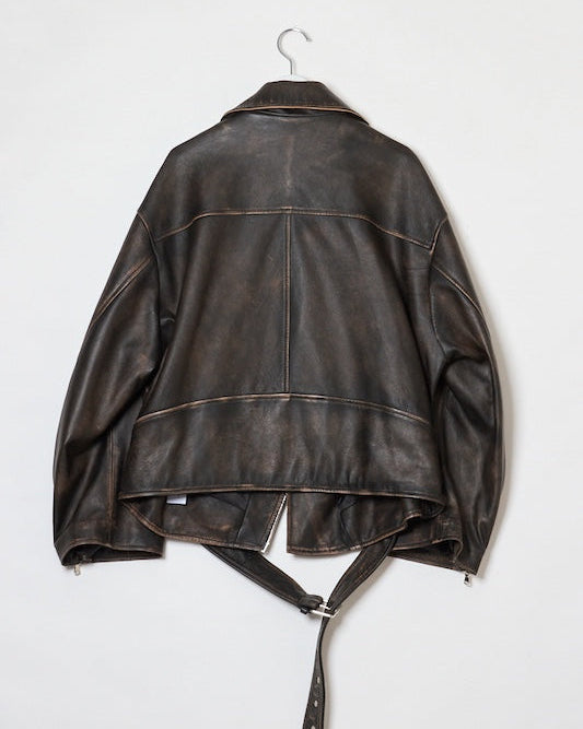 【予約販売 10月出荷】LEATHER W RIDERS BLOUSON