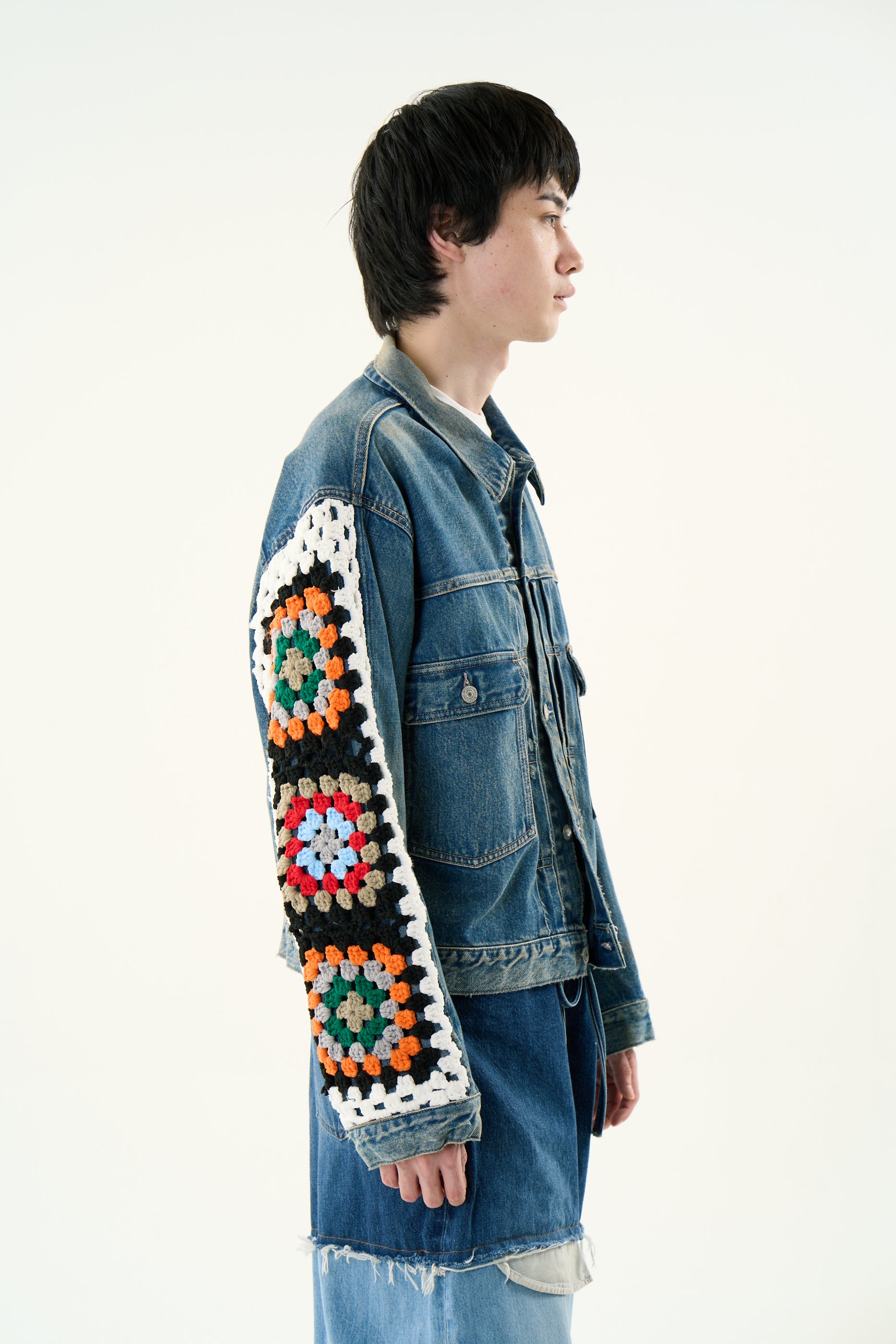 CROCHET DENIM BLOUSON｜INDIGO-thumbmail-6