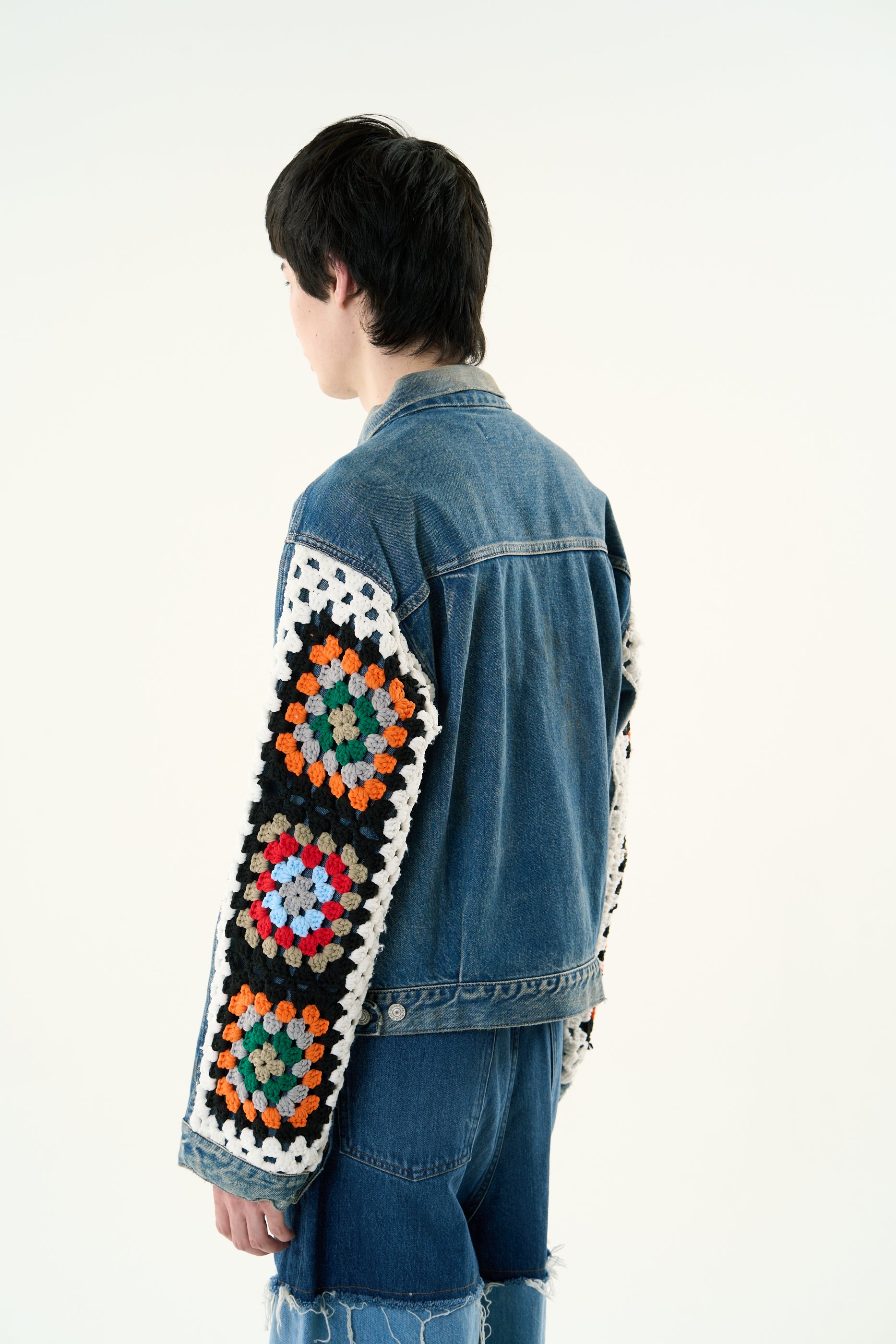 CROCHET DENIM BLOUSON｜INDIGO-thumbmail-4