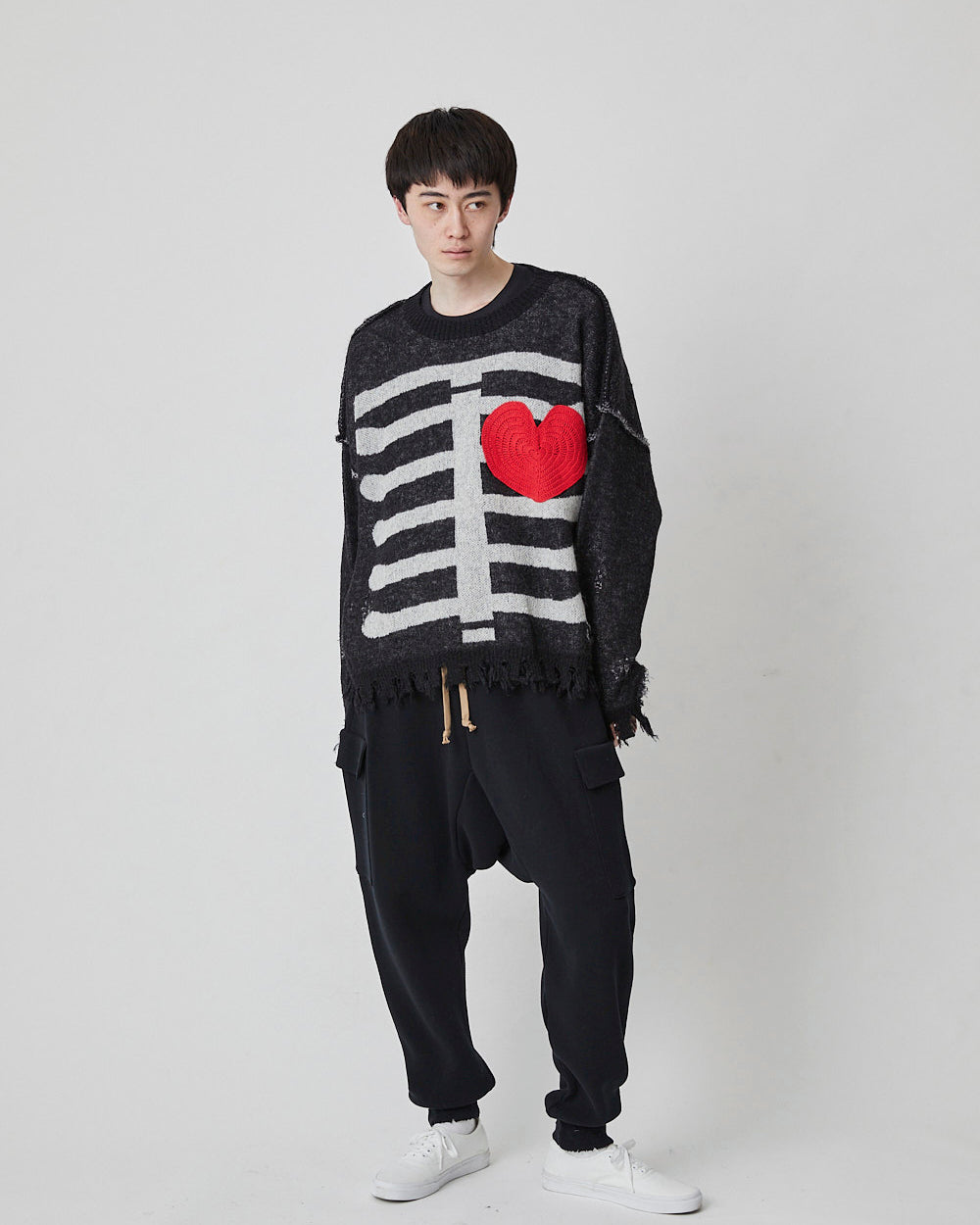 HEART&BONE MOHAIR KNIT｜BLACK-thumbmail-2