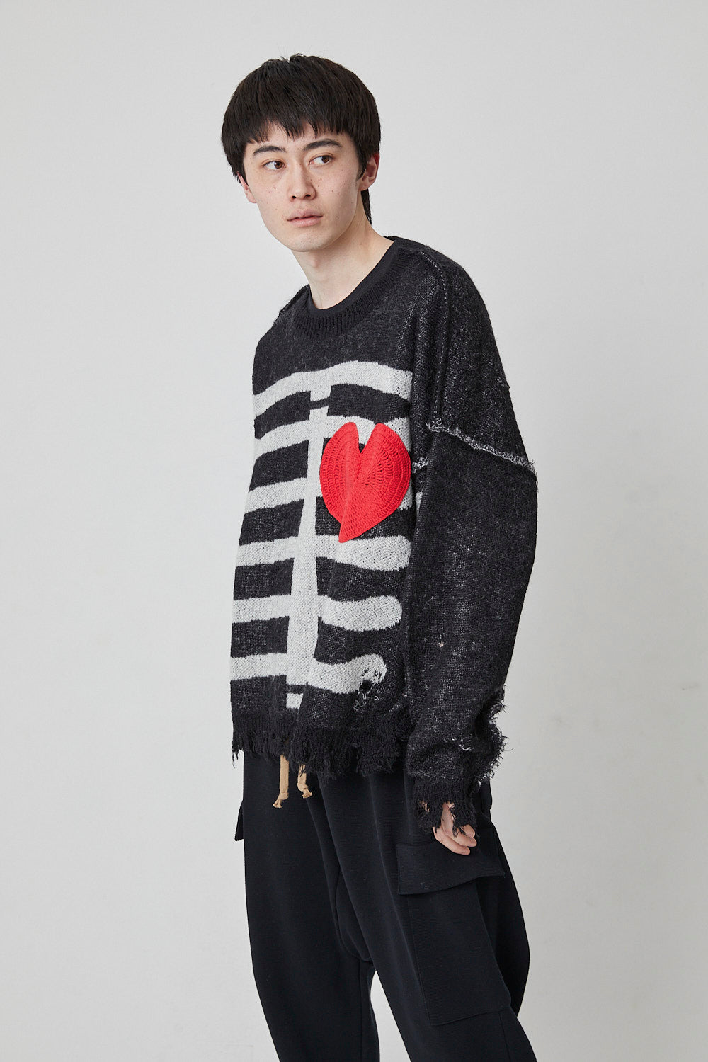 HEART&BONE MOHAIR KNIT｜BLACK-thumbmail-6