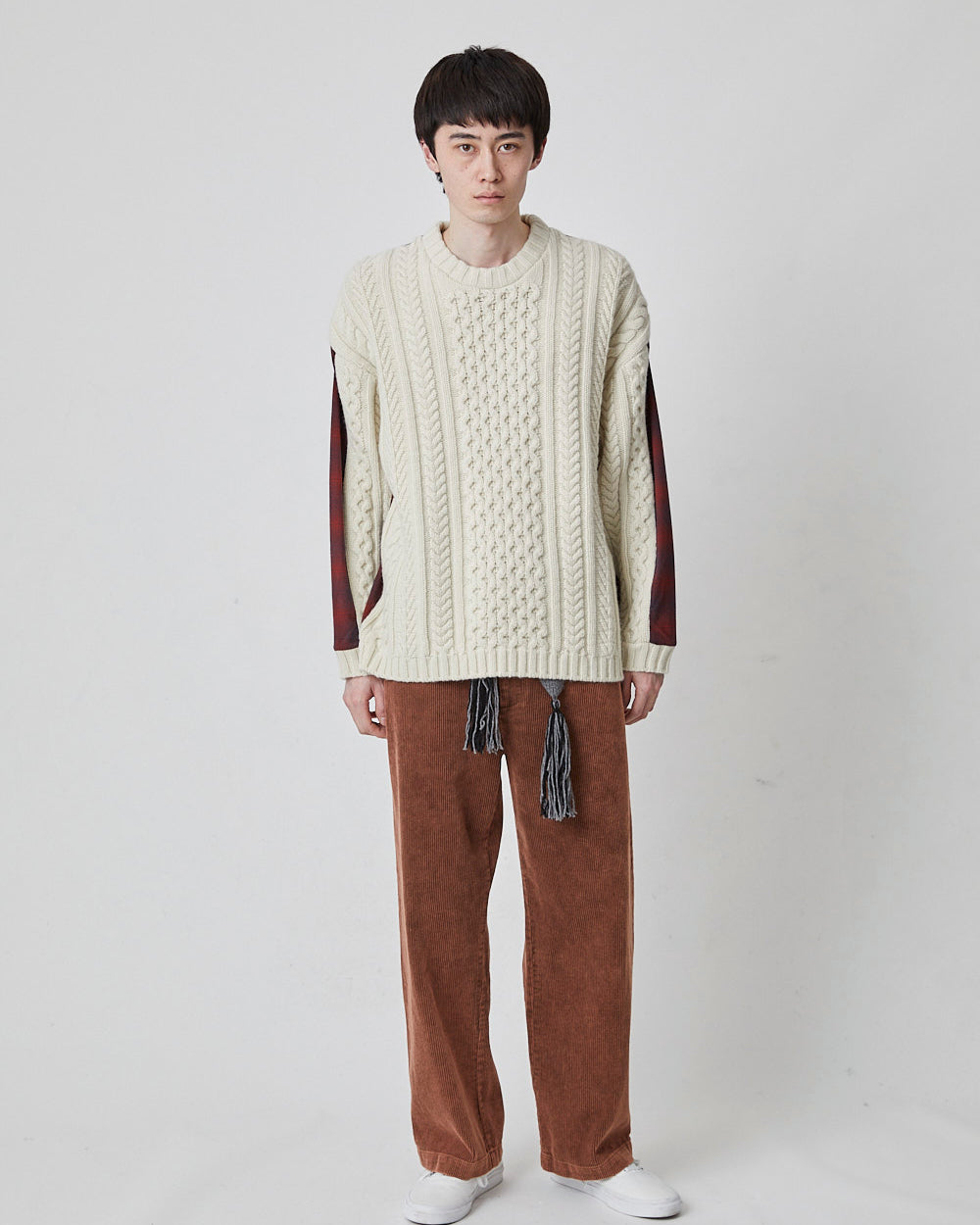 P KNIT MIX SHIRT｜O.WHITE-thumbmail-2