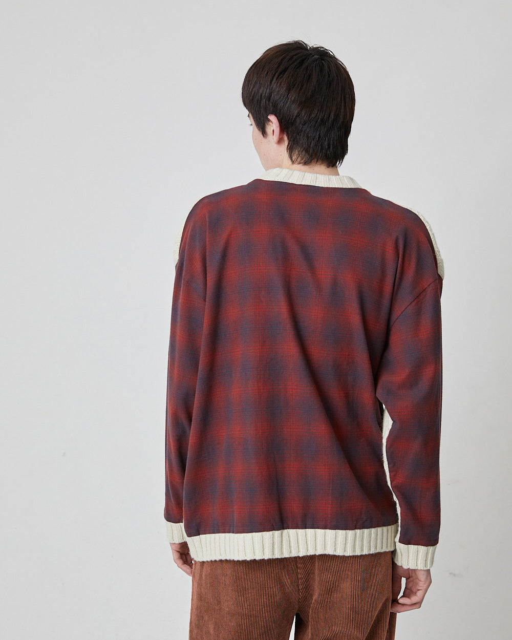 P KNIT MIX SHIRT｜O.WHITE-thumbmail-4