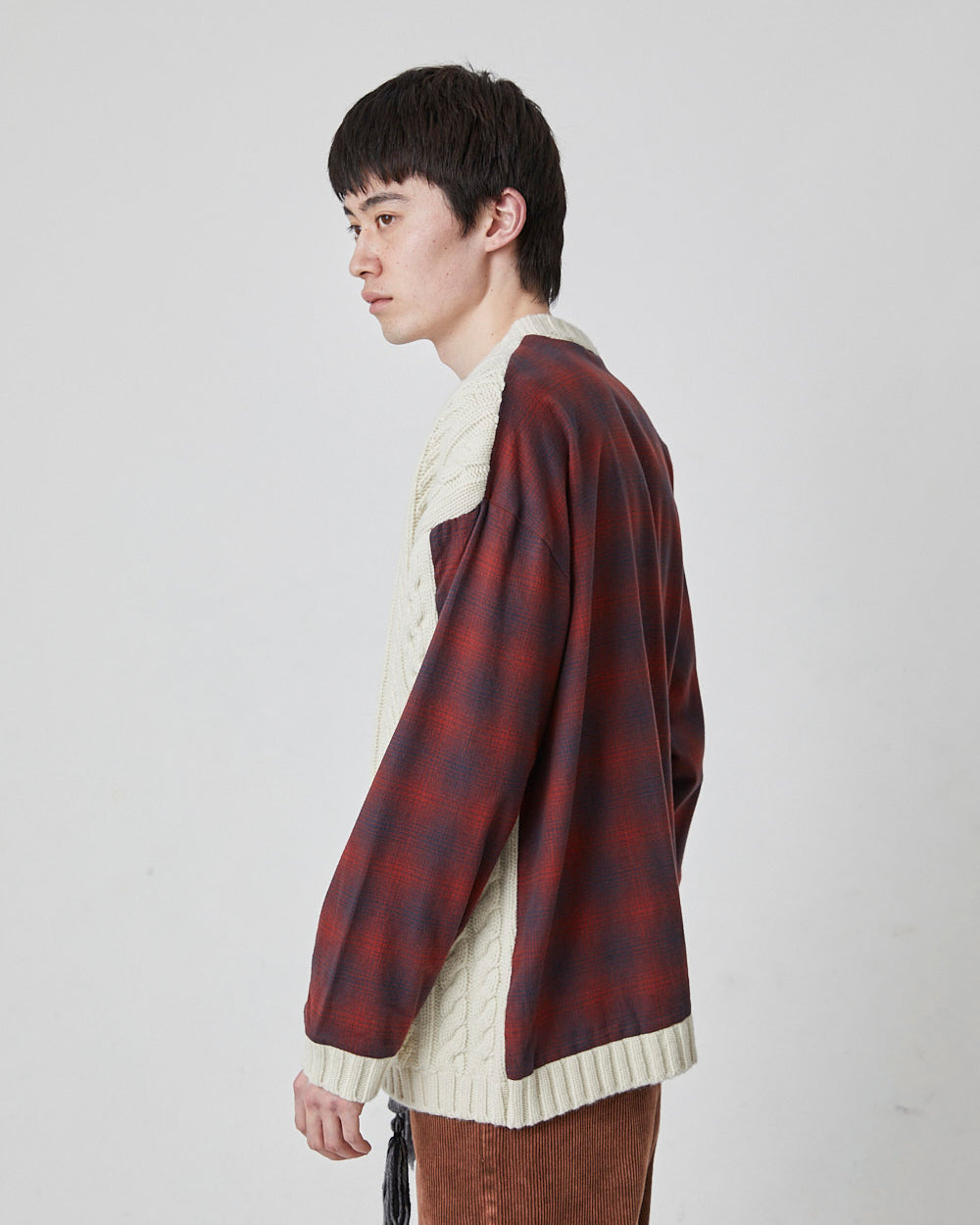 P KNIT MIX SHIRT｜O.WHITE-thumbmail-5