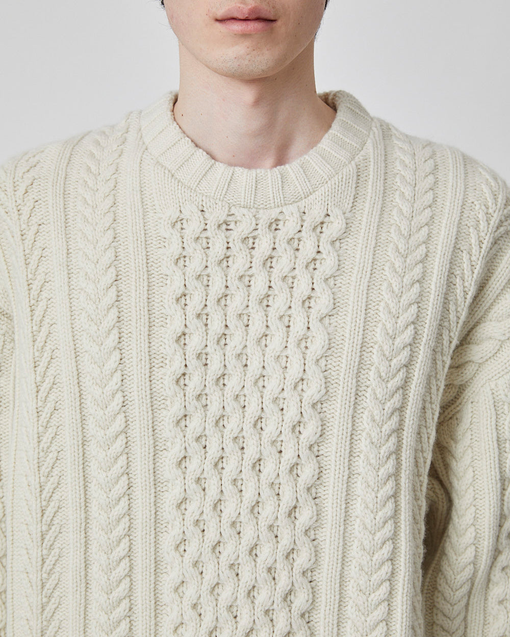 P KNIT MIX SHIRT｜O.WHITE-thumbmail-6