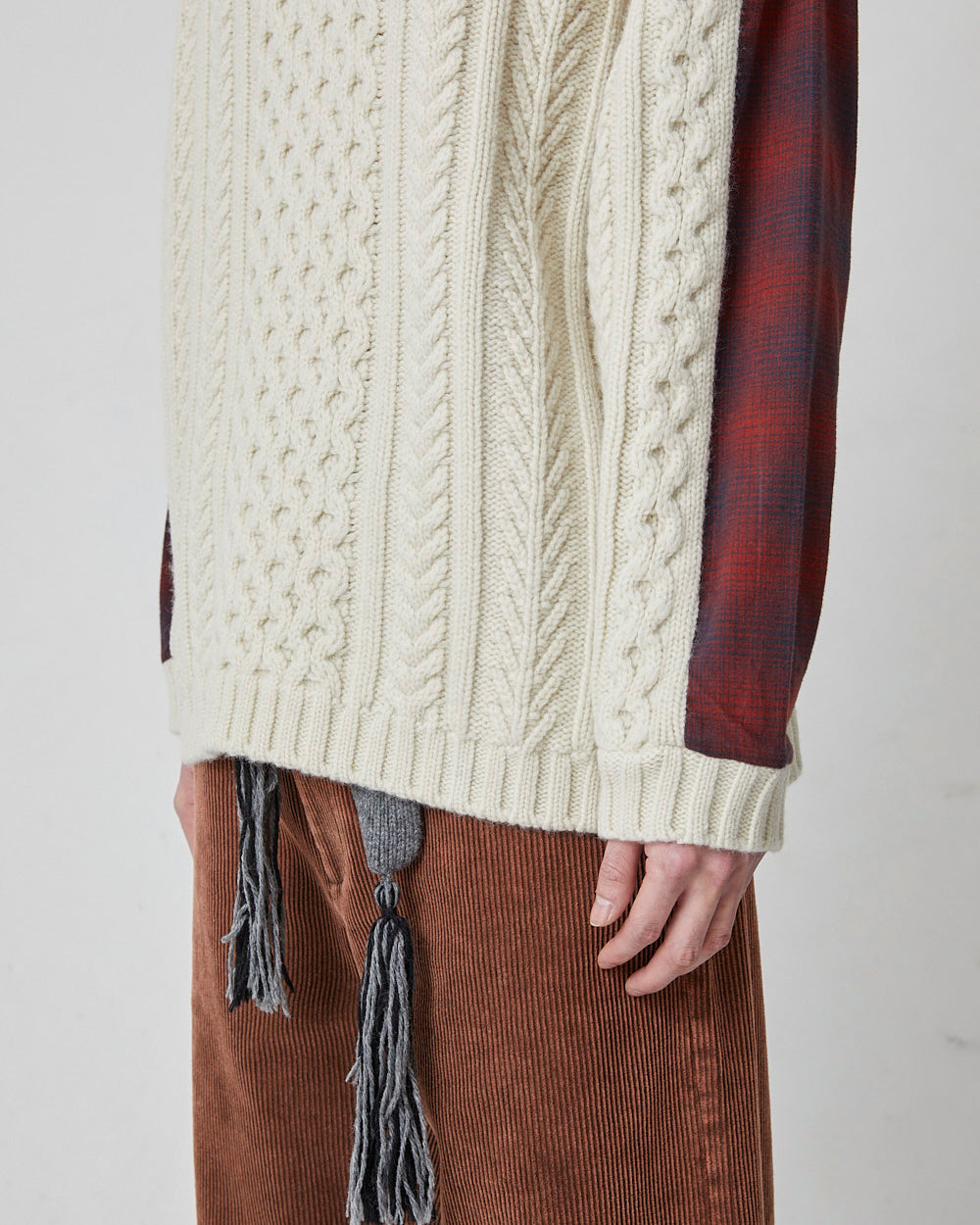 P KNIT MIX SHIRT｜O.WHITE-thumbmail-7