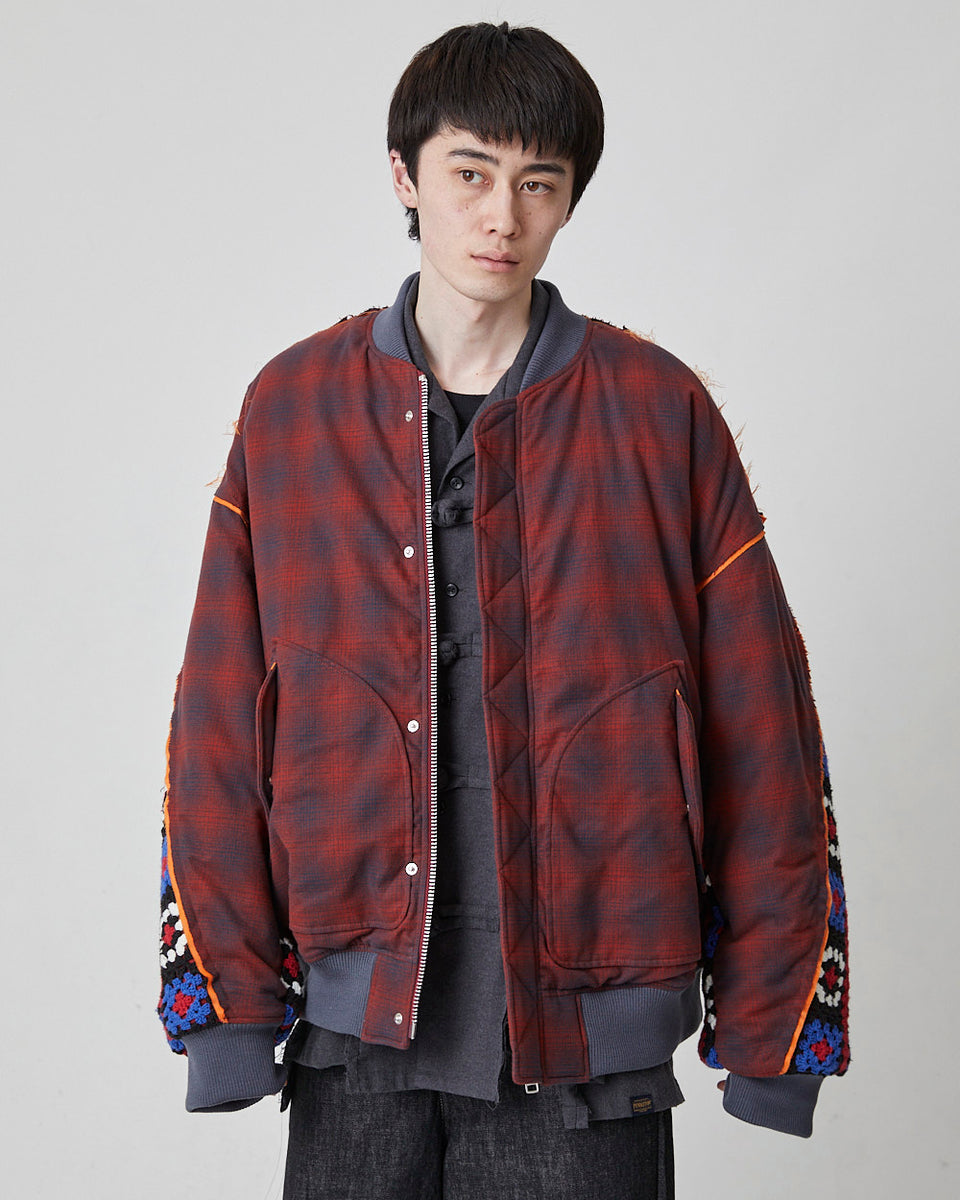 discovered クロシェットma-1 サイズ3 完売品 P CROCHET SLEEVE MA-1｜RED– DISCOVERED