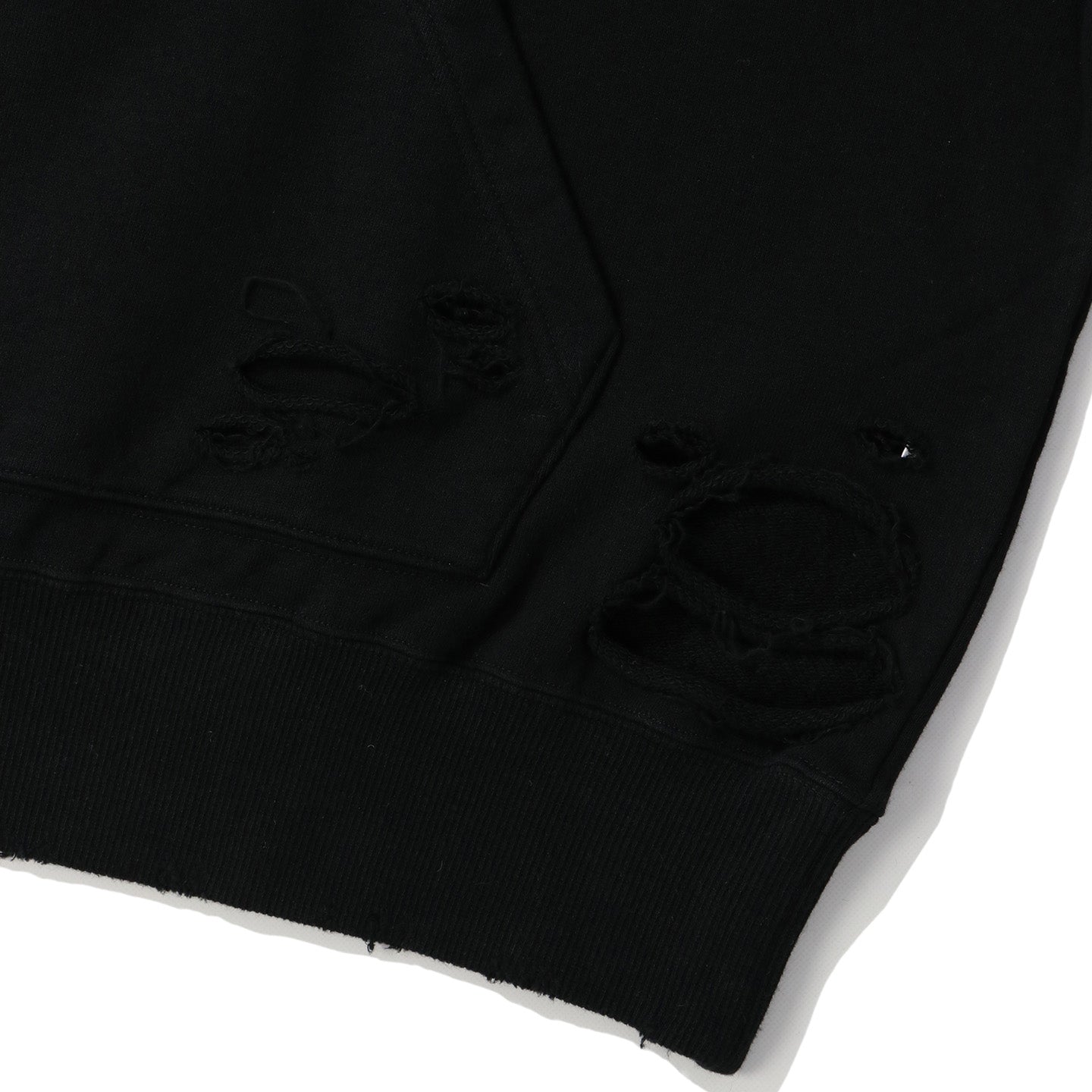UNION LOOPING DAMAGE HOODIE｜BLACK-thumbmail-10