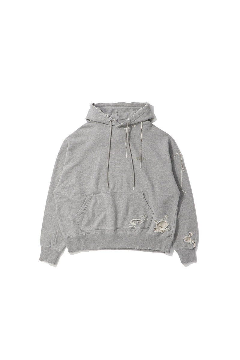UNION LOOPING DAMAGE HOODIE｜GRAY– DISCOVERED