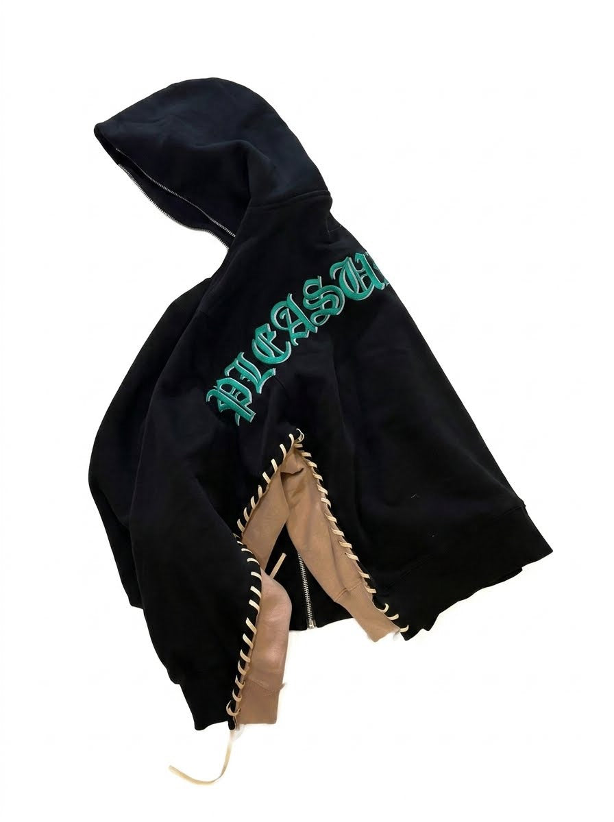 DOUBLE LAYERED HOODIE｜BLACK-thumbmail-3