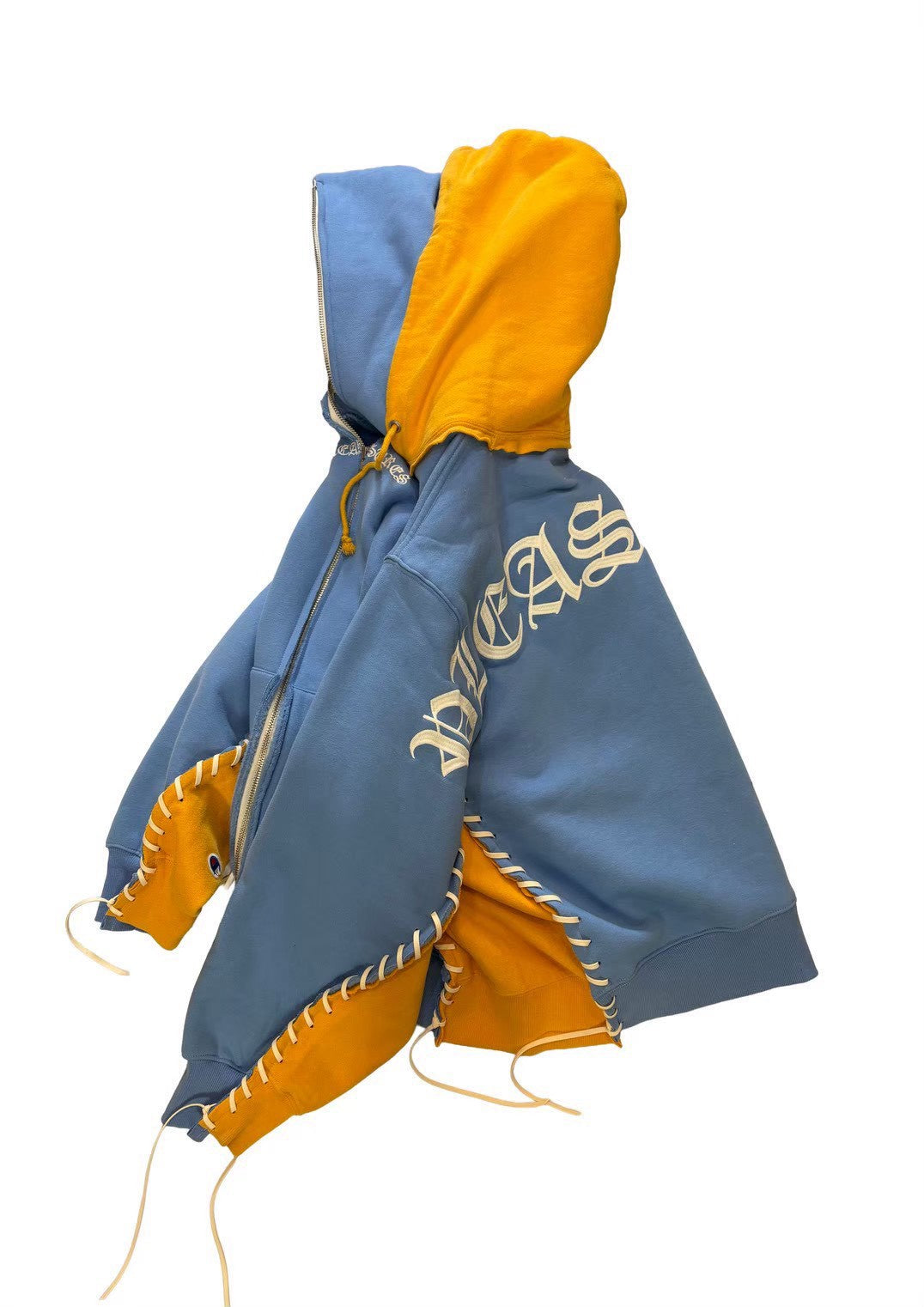 DOUBLE LAYERED HOODIE｜BLUE-thumbmail-3