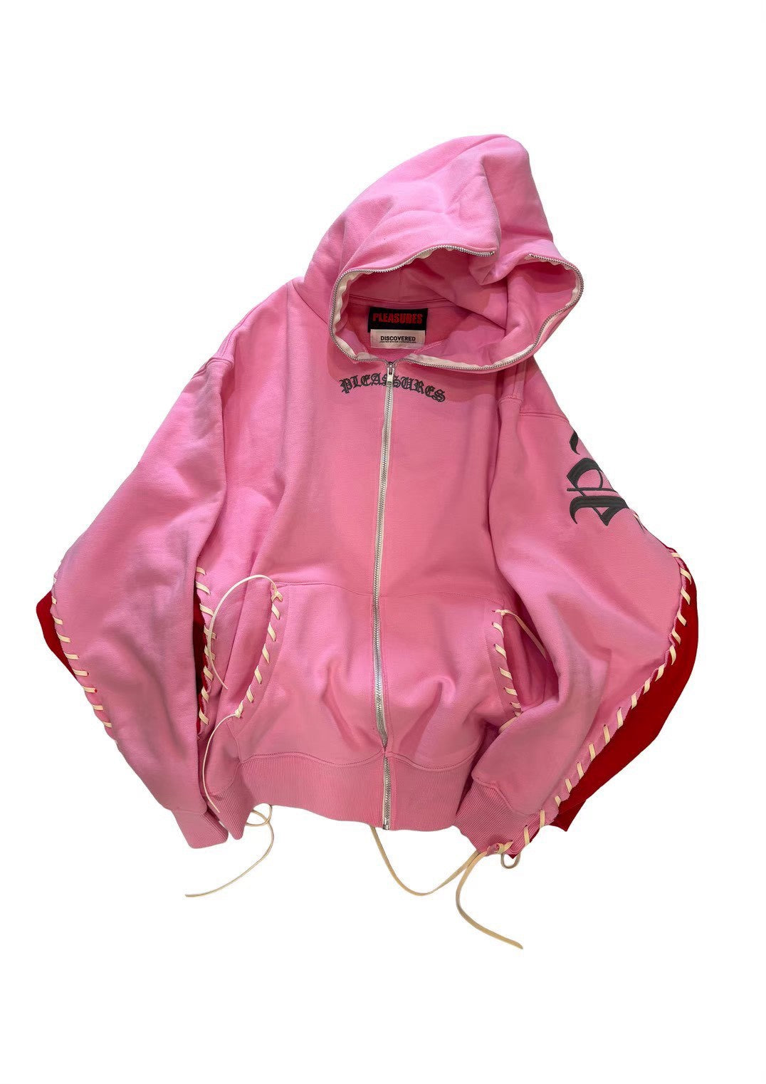 DOUBLE LAYERED HOODIE｜PINK-thumbmail-2