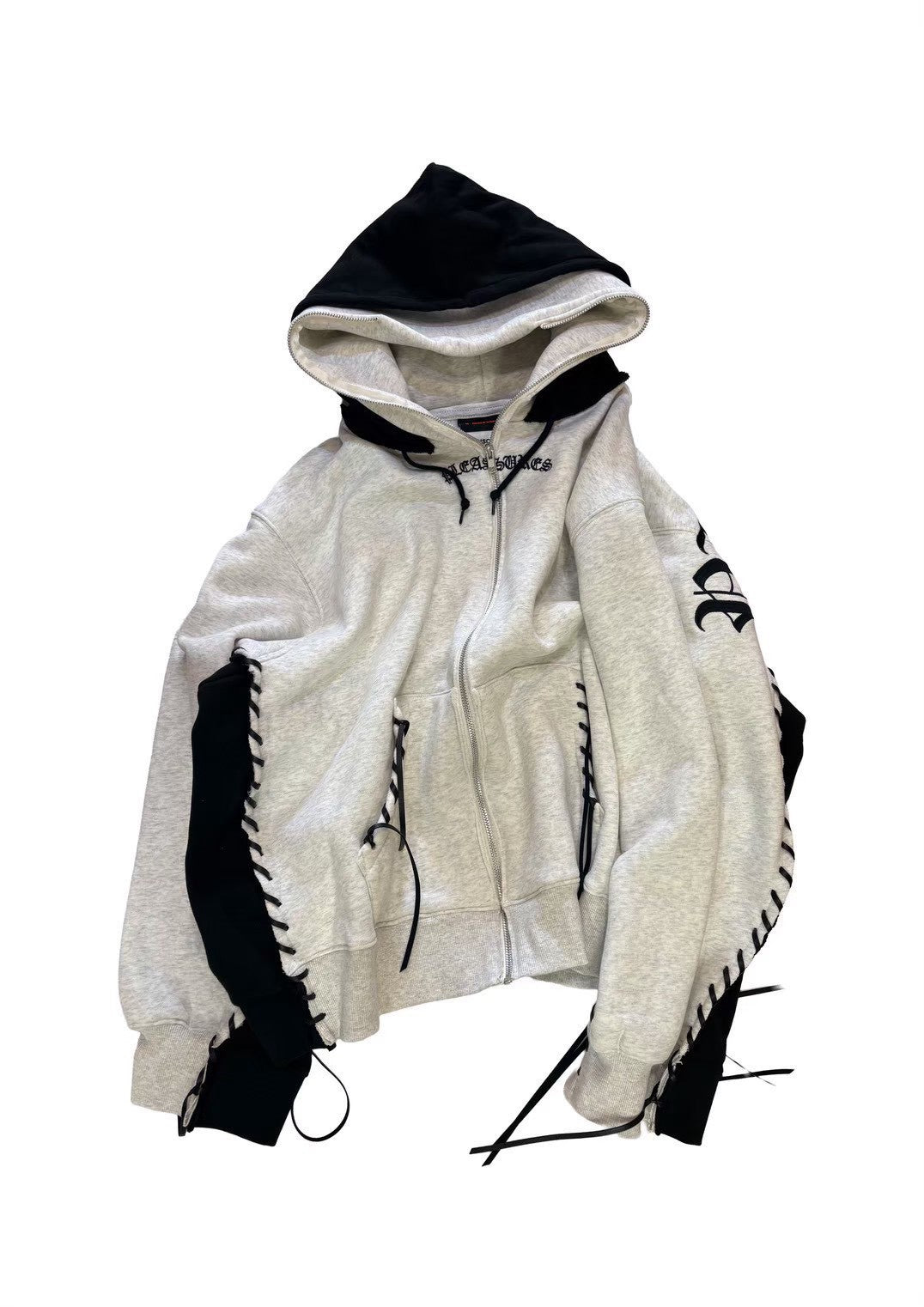 DOUBLE LAYERED HOODIE｜WHITE-thumbmail-2