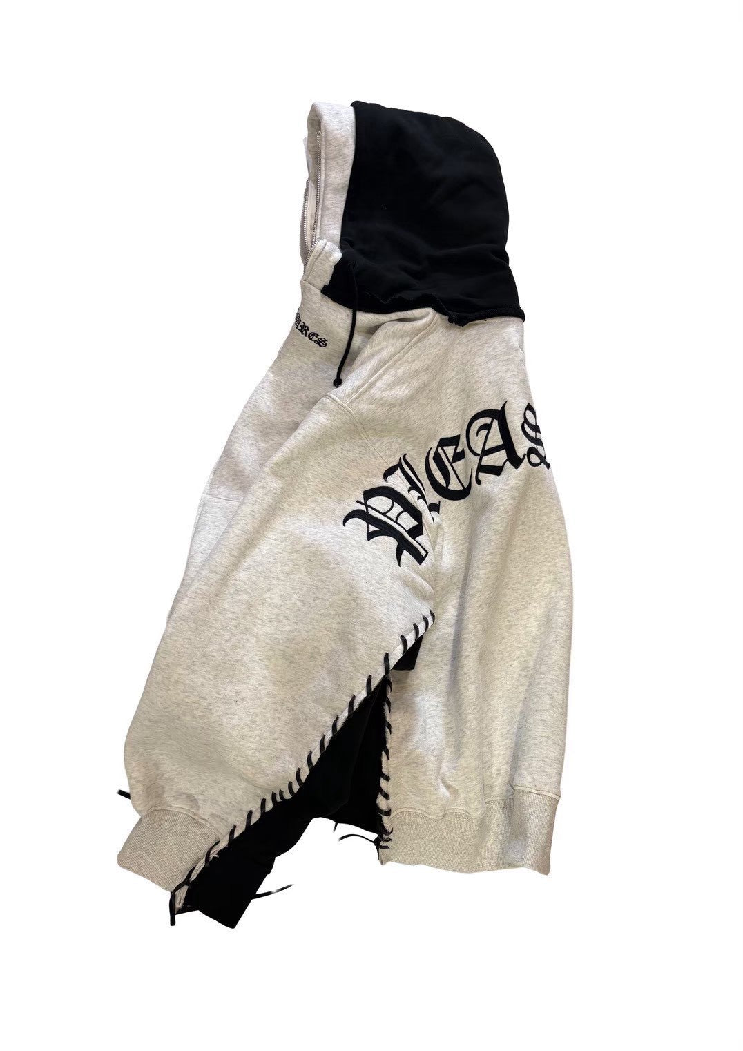 DOUBLE LAYERED HOODIE｜WHITE-thumbmail-3